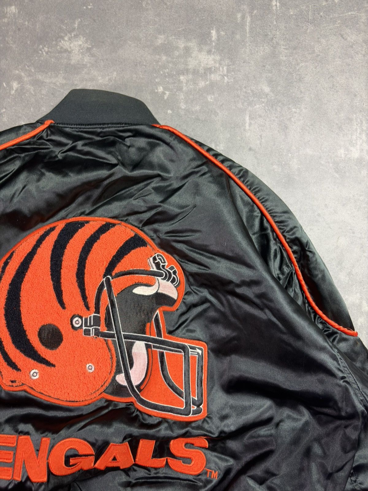 NFL 90s Cincinnati Bengals Campri NFL Team Line Varsity Bomber Size US XXL / EU 58 / 5 - 13 Thumbnail