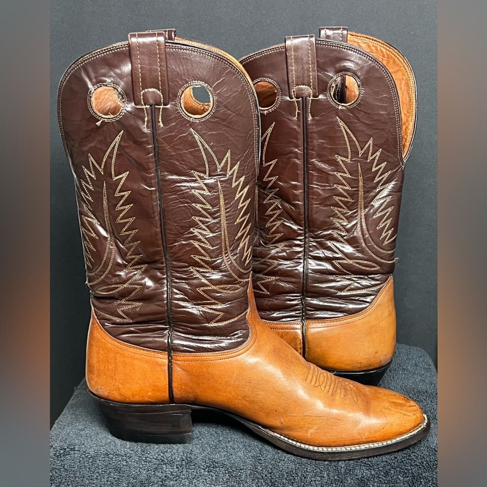 Nocona NOCONA 21200 Cowboy Peanut Butter Tan Leather Boots Men 13 D Size US 13 / EU 46 - 8 Thumbnail