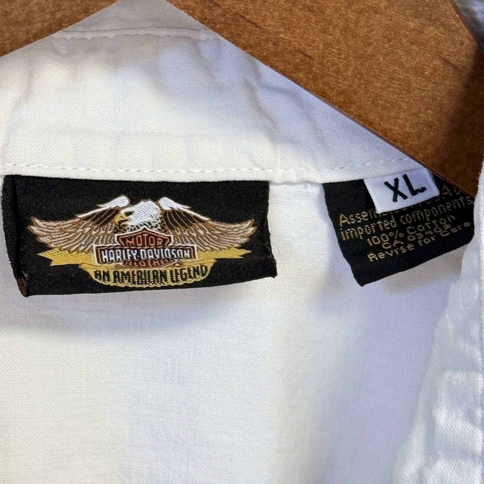 Harley Davidson Harley Davidson Button Up Shirt Mens XL White Short Sleeve B Size US XL / EU 56 / 4 - 6 Thumbnail