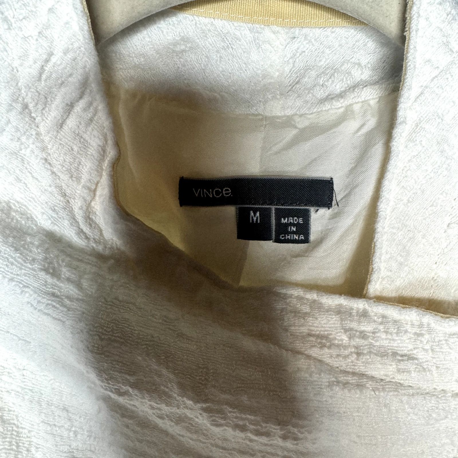 Vince Vince Textured Moto Jacket Ivory Asymmetrical Zip Blazer M Size M / US 6-8 / IT 42-44 - 3 Thumbnail