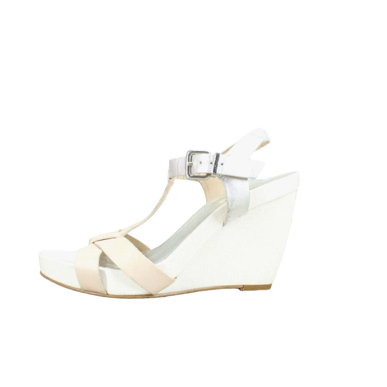 Leather × Other Dune Women's Leather Buckles Ankle Strap Heels Sandals Size US 7 / IT 37 - 1 Thumbnail