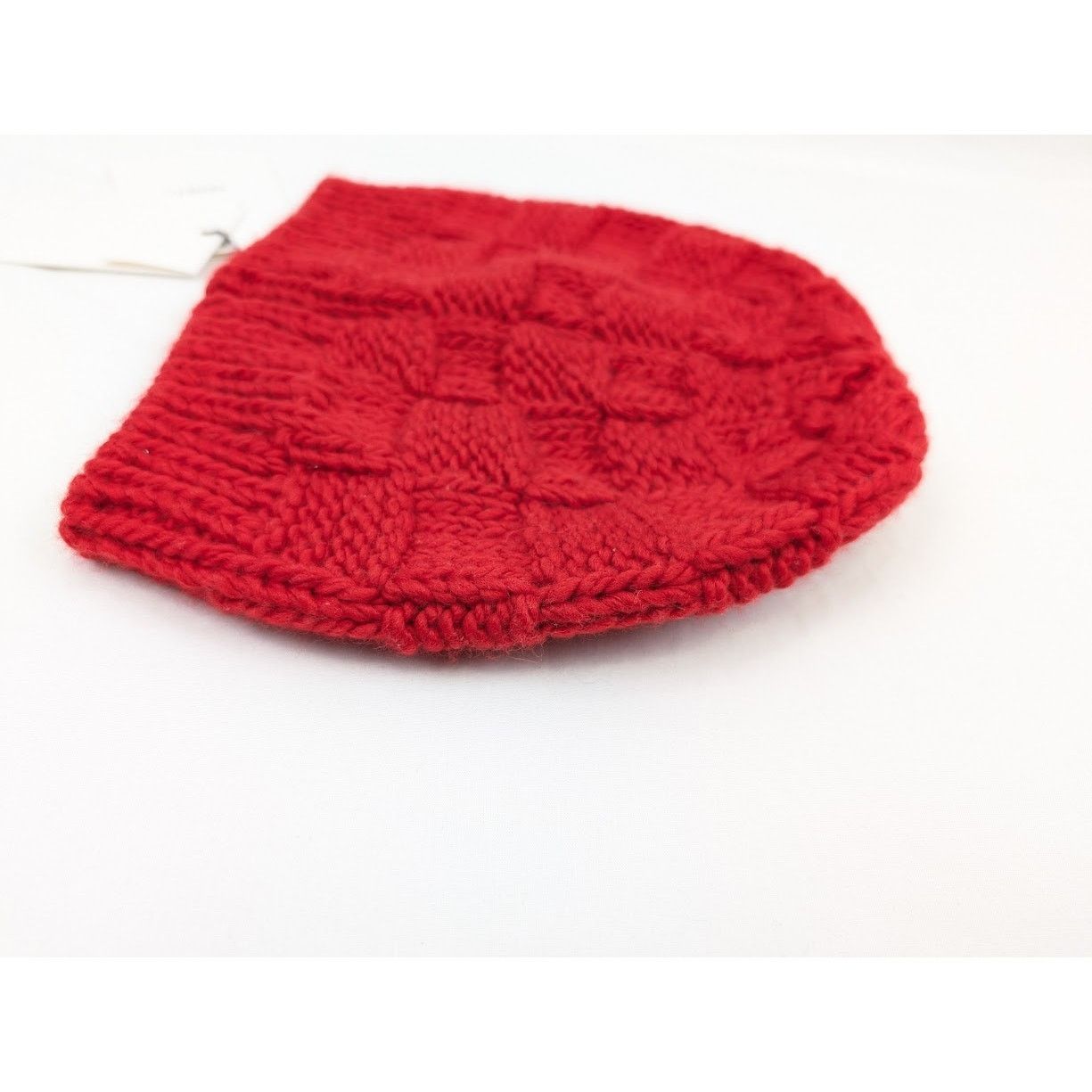 Bottega Veneta o1rshd1 Size: M / HandKnit Wool Square Beanie/Hat in Red Size ONE SIZE - 7 Thumbnail