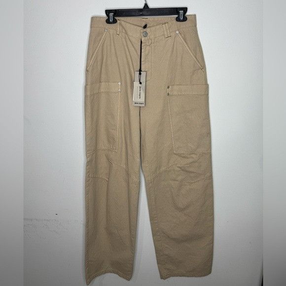 Palm Angels Palm Angels Baggy Cargo Pants Beige Men’s 46/US 30 Size US 30 / EU 46 - 2 Thumbnail