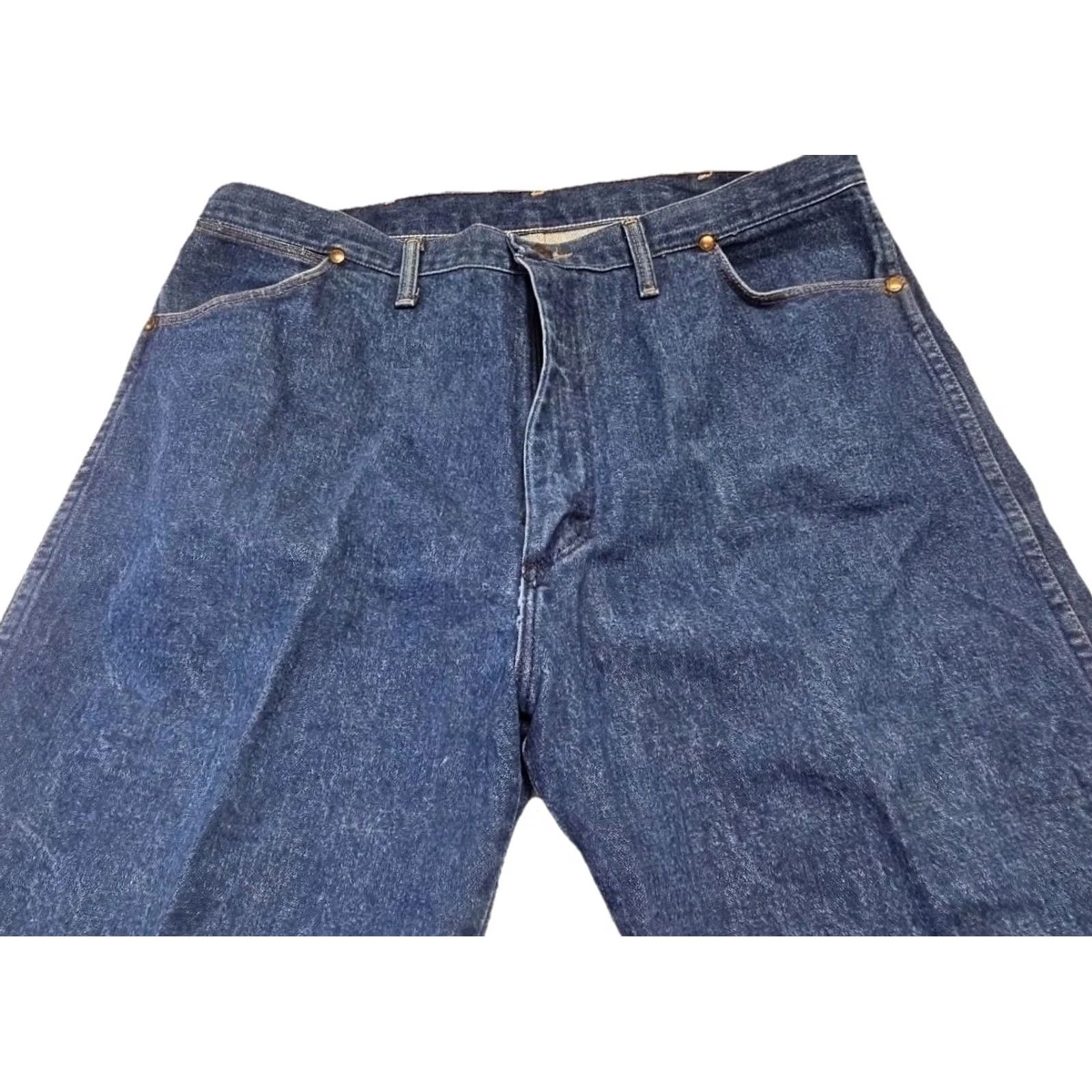 Wrangler Wrangler Jeans Men’s 42x34 Cowboy Cut Medium Denim Wash Regular Straight 100% Cotton Blue Cowboy Wrangler 13MWZ Mens Jeans Size US 42 / EU 58 - 5 Thumbnail