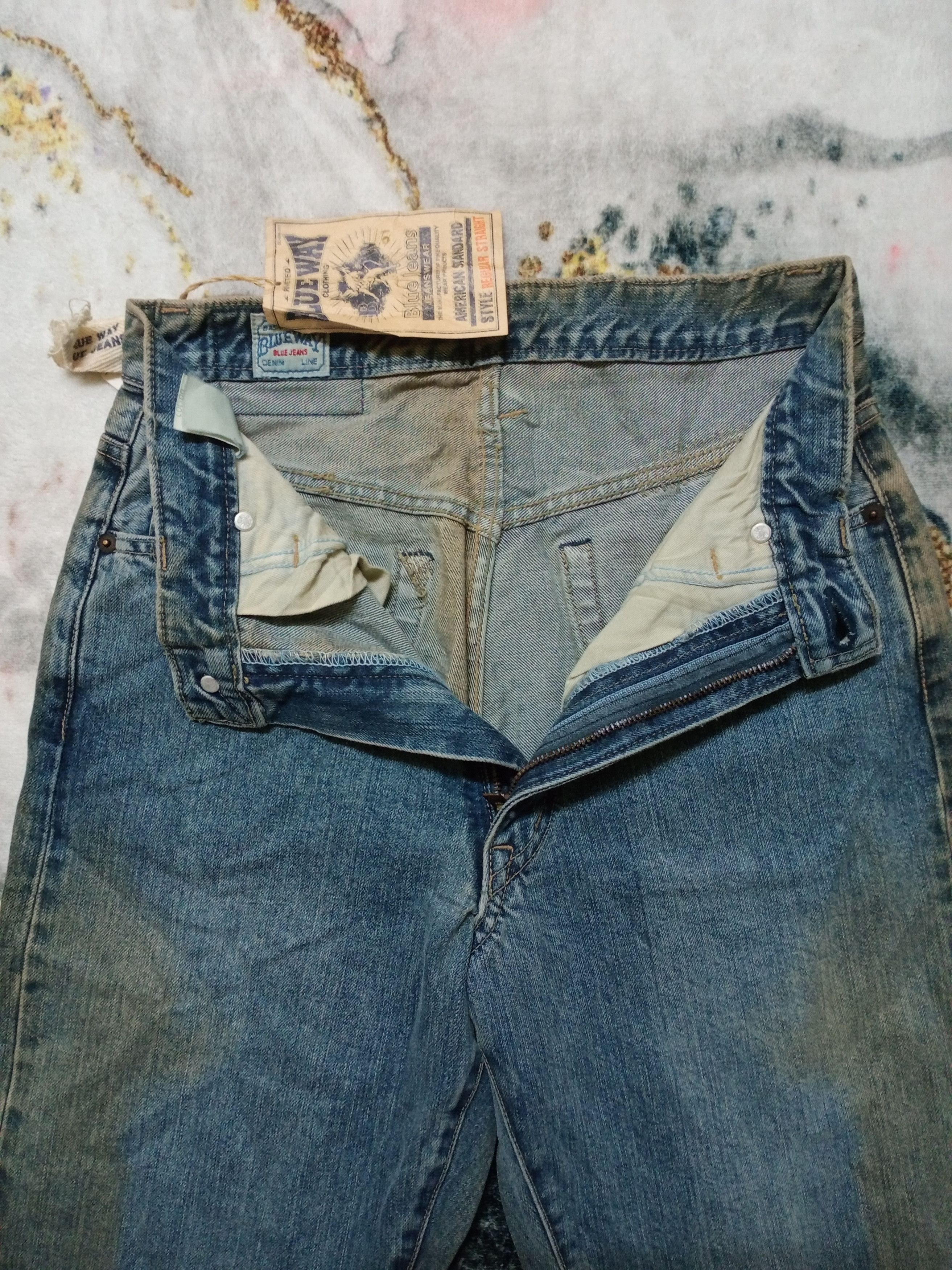 If Six Was Nine × Japanese Brand Vintage Blue Way Japan Distressed Denim Pants Size US 29 - 5 Thumbnail