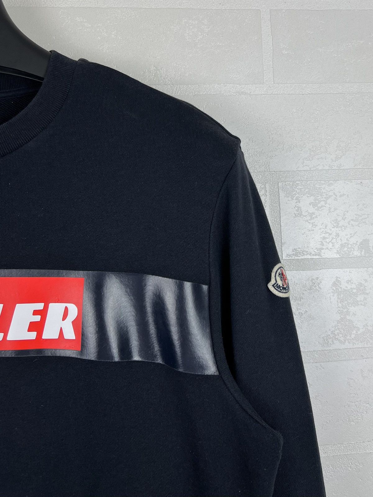 Moncler MONCLER Sweatshirt Crewneck Cotton Printed/ Patch Logos Blue Size US M / EU 48-50 / 2 - 6 Thumbnail