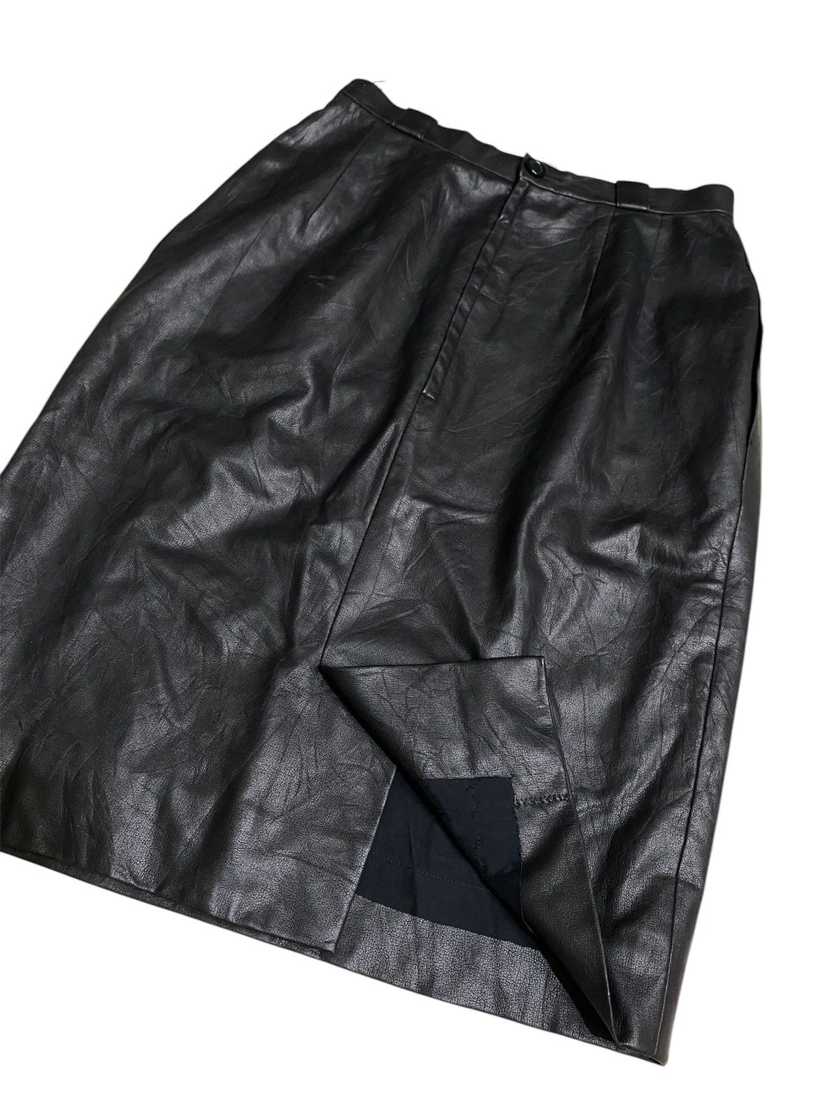 Christian Dior Monsieur × Dior × Vintage Vintage Christian Dior Leather Skirt Size 27" / US 4 / IT 40 - 4 Thumbnail