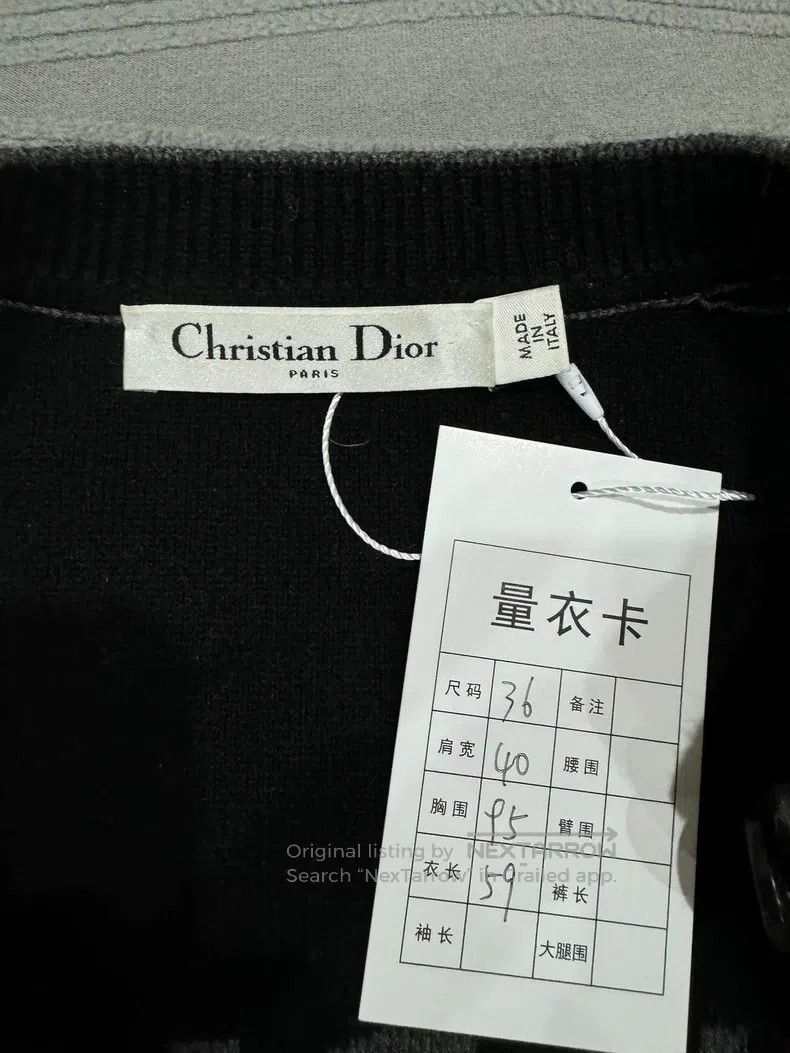 Dior Dior Grey letter cashmere cardigan coat Size XS / US 0-2 / IT 36-38 - 3 Thumbnail