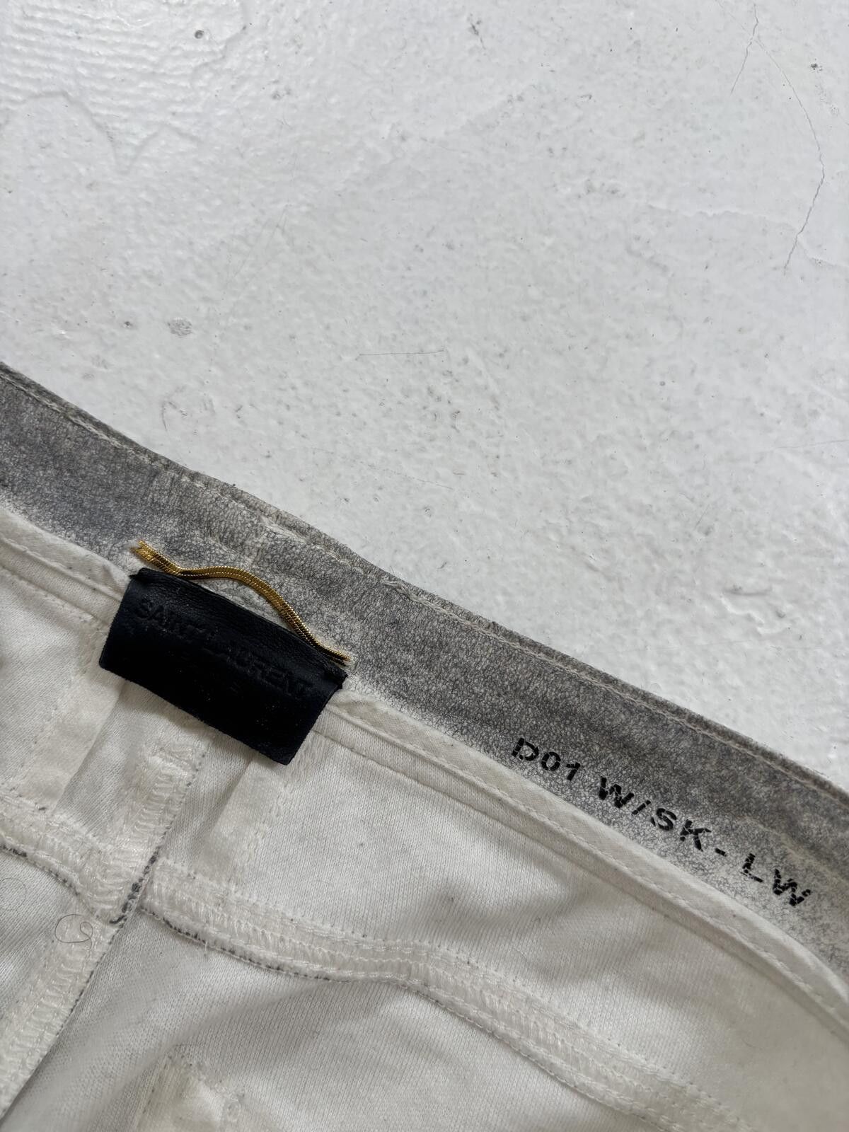 Saint Laurent Paris Saint Laurent 2013 White Ash Pants Size US 30 / EU 46 - 6 Thumbnail