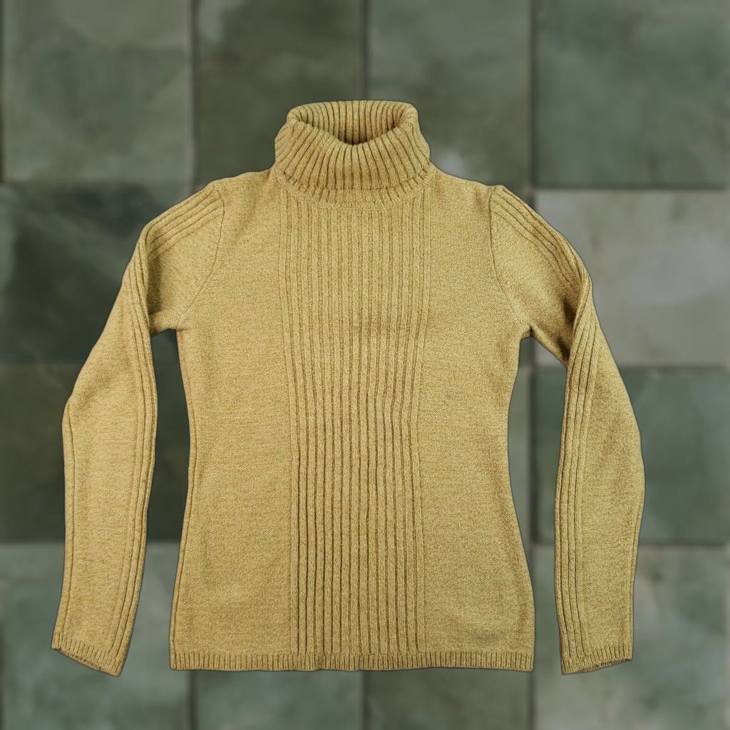 Vintage Sundance Sweater Womens Medium Yellow Gold Pullover Turtleneck Knit Casual Size M / US 6-8 / IT 42-44 - 1 Thumbnail