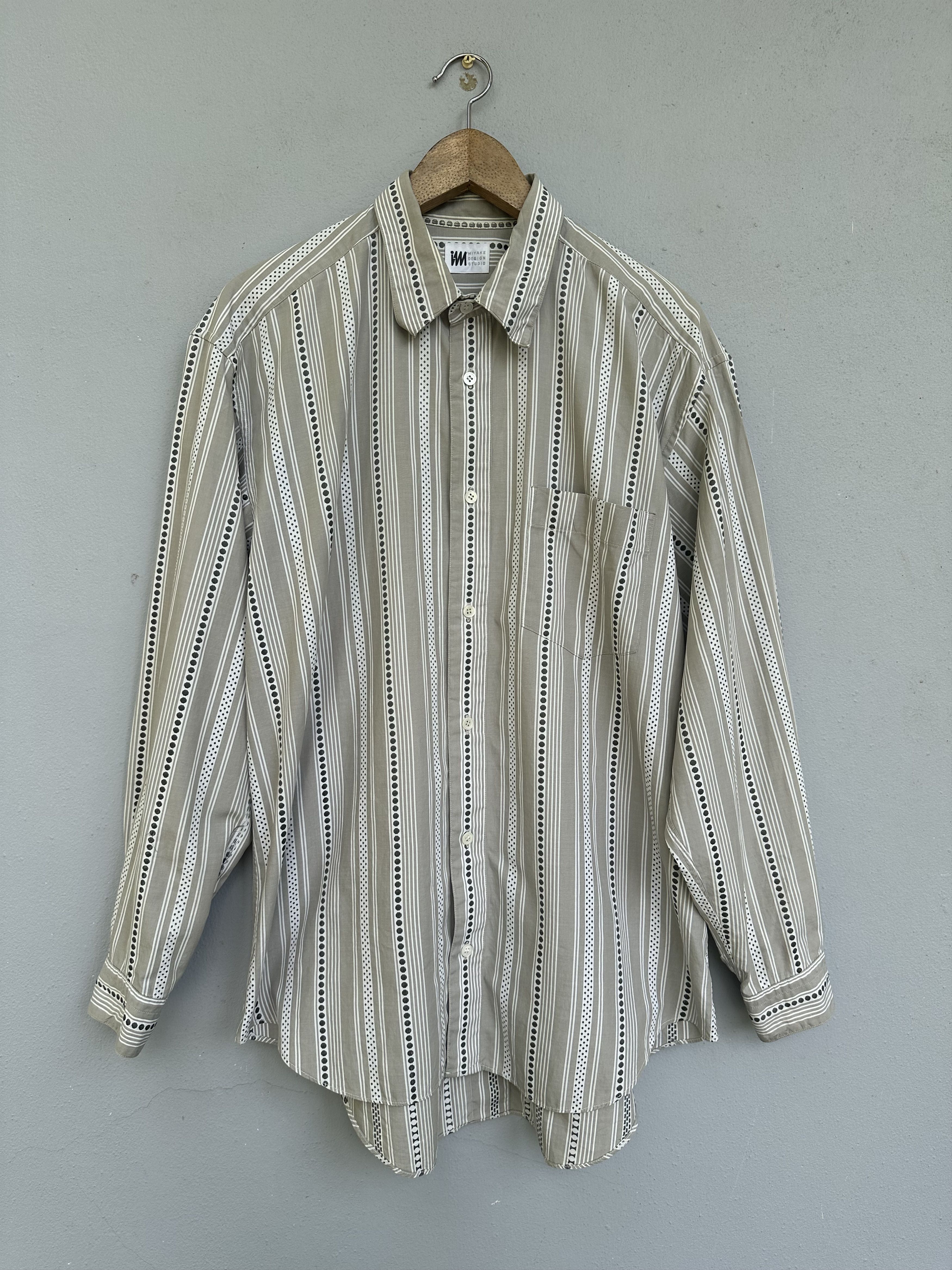 Issey Miyake Vintage IM Miyake Design Studio Distressed Polkadot Stripe Size US L / EU 52-54 / 3 - 3 Thumbnail