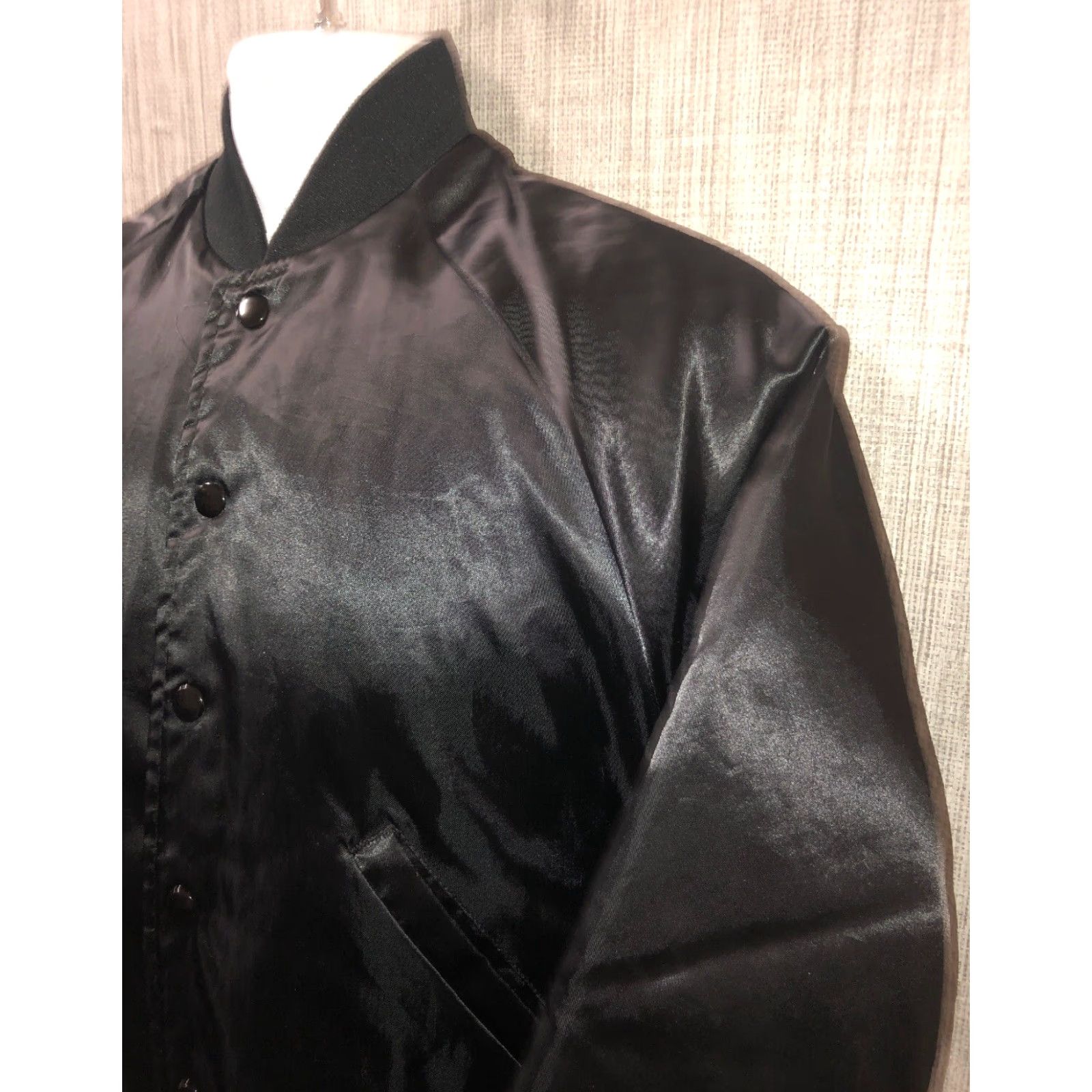 Vintage VINTAGE Aristo Jac Womens Satin Jacket Black Snap Button Front Lined Quilt Size S Size S / US 4 / IT 40 - 4 Thumbnail