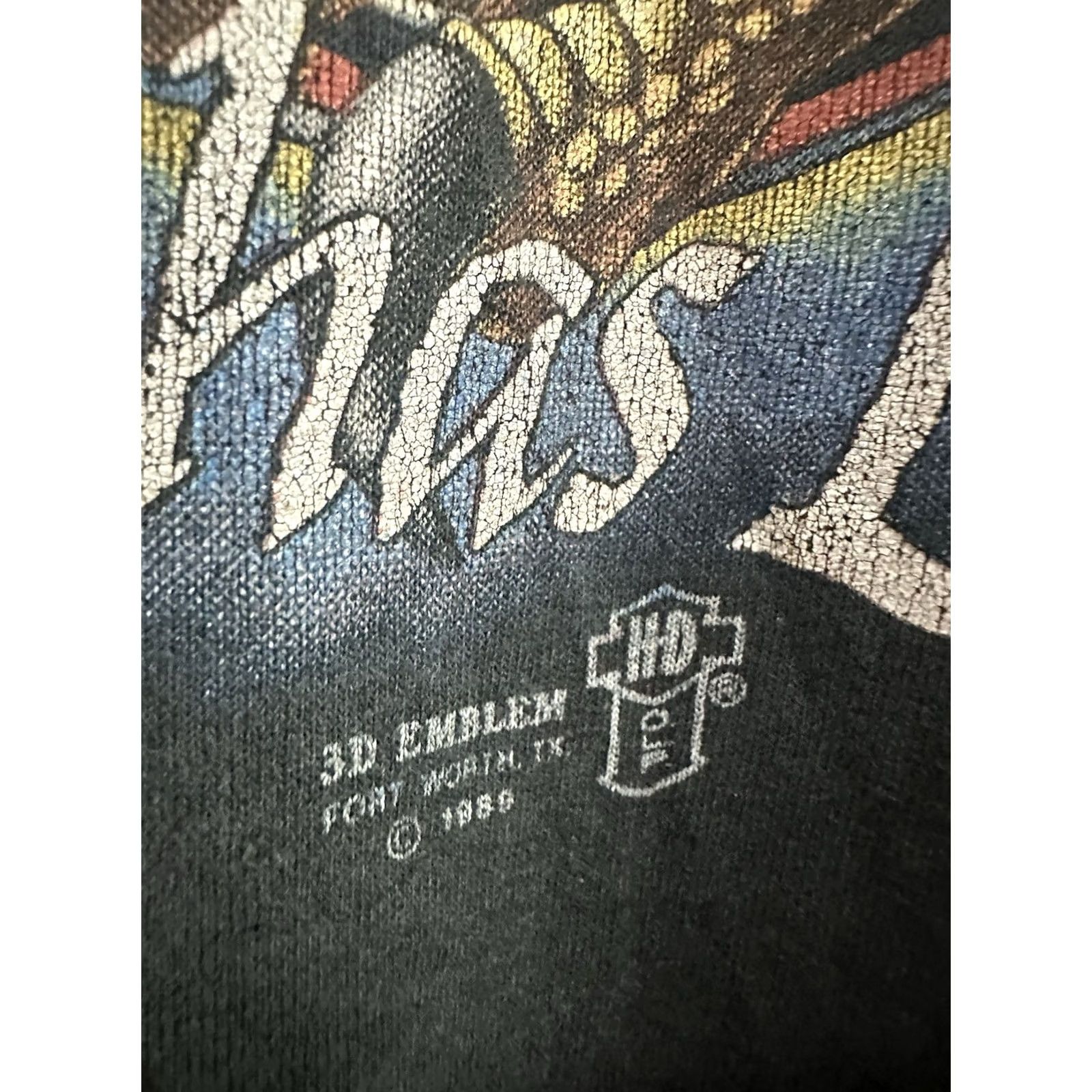 Harley Davidson VTG 80s Harley Davidson 3D Emblem T-Shirt M Black Mens Short Sleeve Vintage Eagle Has Landed Paper Thin Distressed Worn to Perfection Size US M / EU 48-50 / 2 - 3 Thumbnail