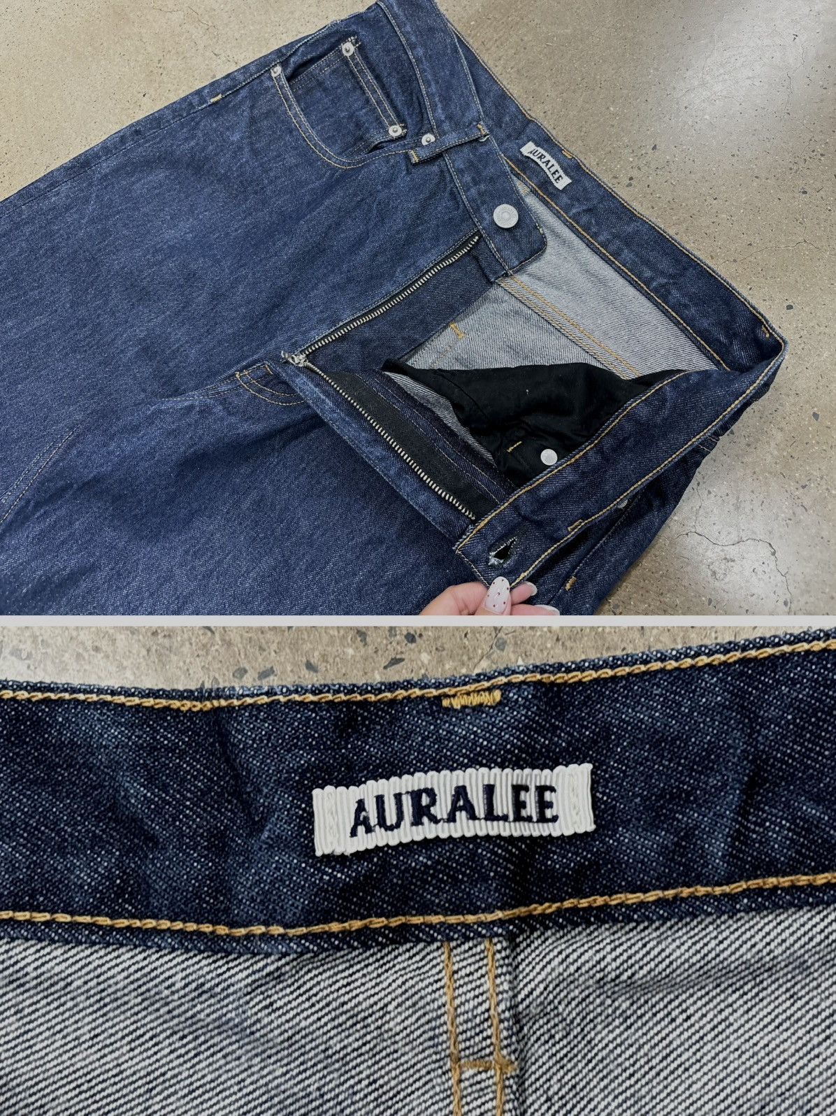 Auralee AURALEE 25 Hard Twist Denim Wide Pants Size US 32 / EU 48 - 3 Thumbnail