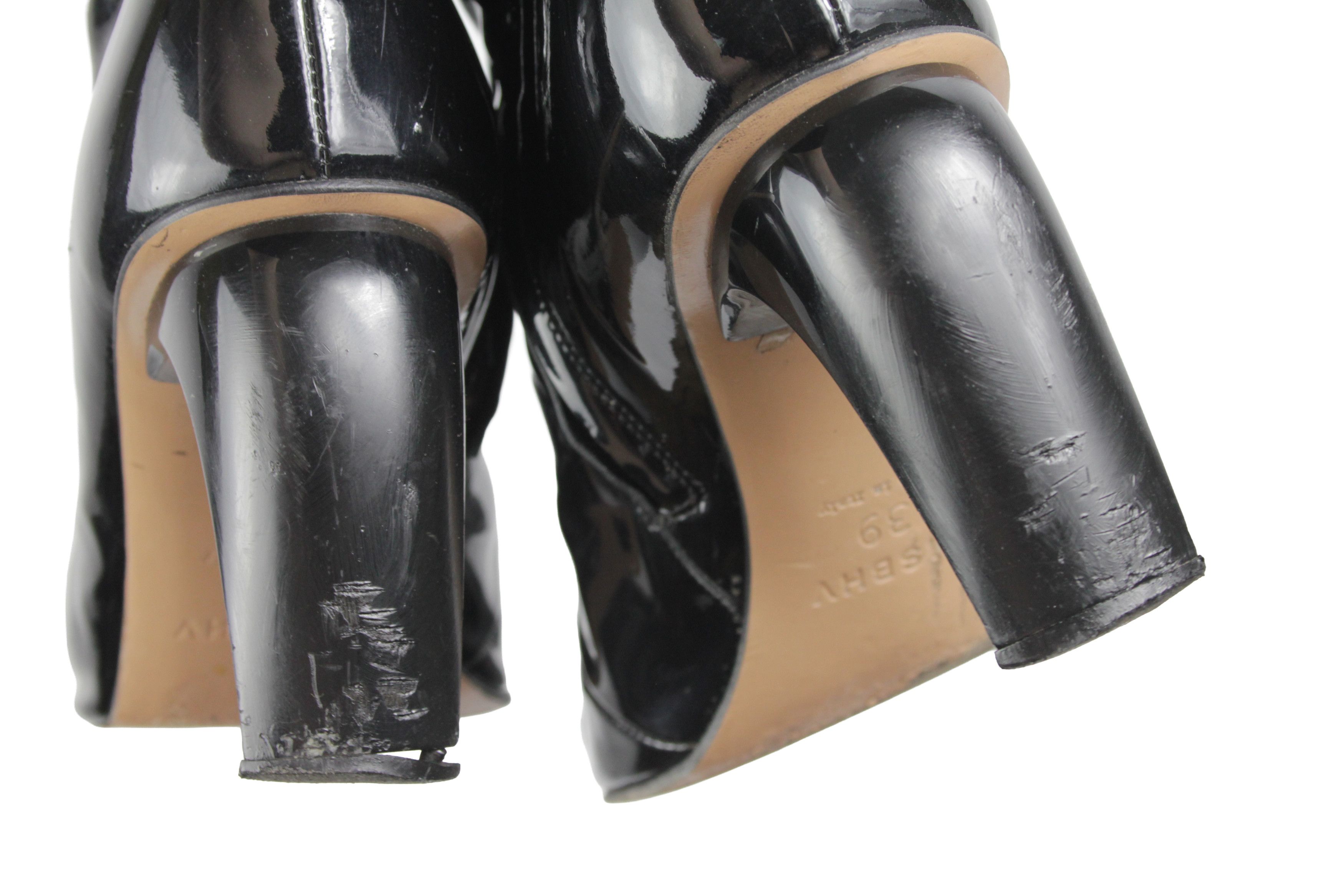 Misbhv Slicer Distressed Point Toe Patent Vinyl Ankle Boots Size US 9 / IT 39 - 12 Thumbnail
