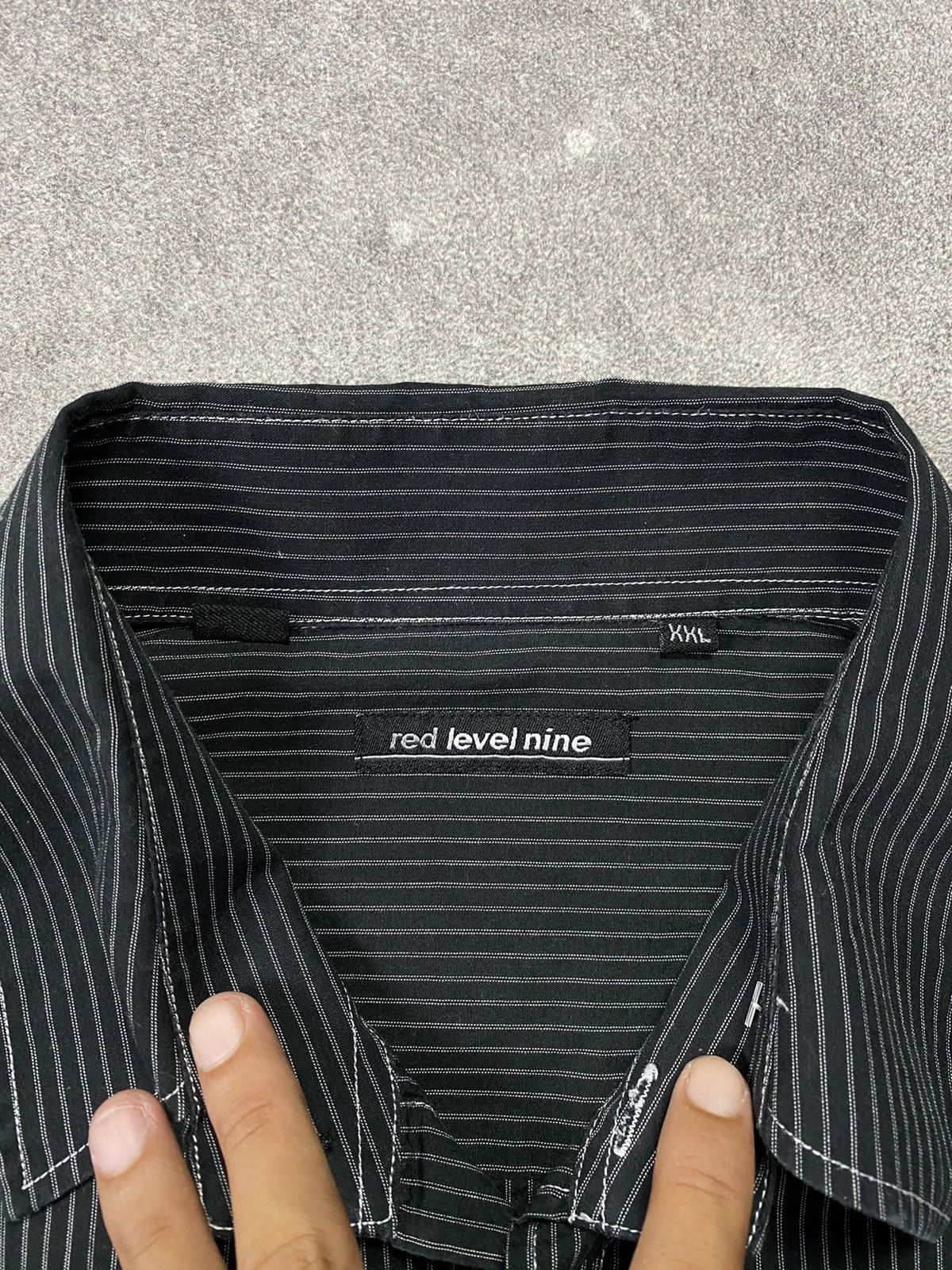 If Six Was Nine × Japanese Brand × KMRii Level Nine Stripes Japanese Poem Shirt Size US L / EU 52-54 / 3 - 4 Thumbnail