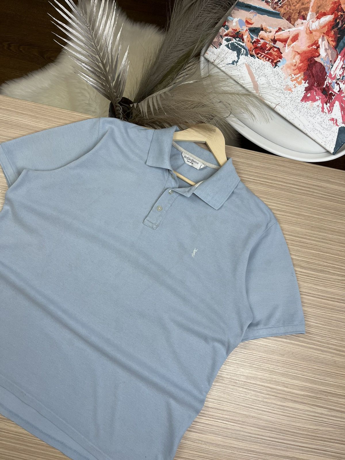 Vintage × Yves Saint Laurent TRASH Vintage White YSL Polo Yves Saint Laurent Polo Size US XL / EU 56 / 4 - 2 Thumbnail