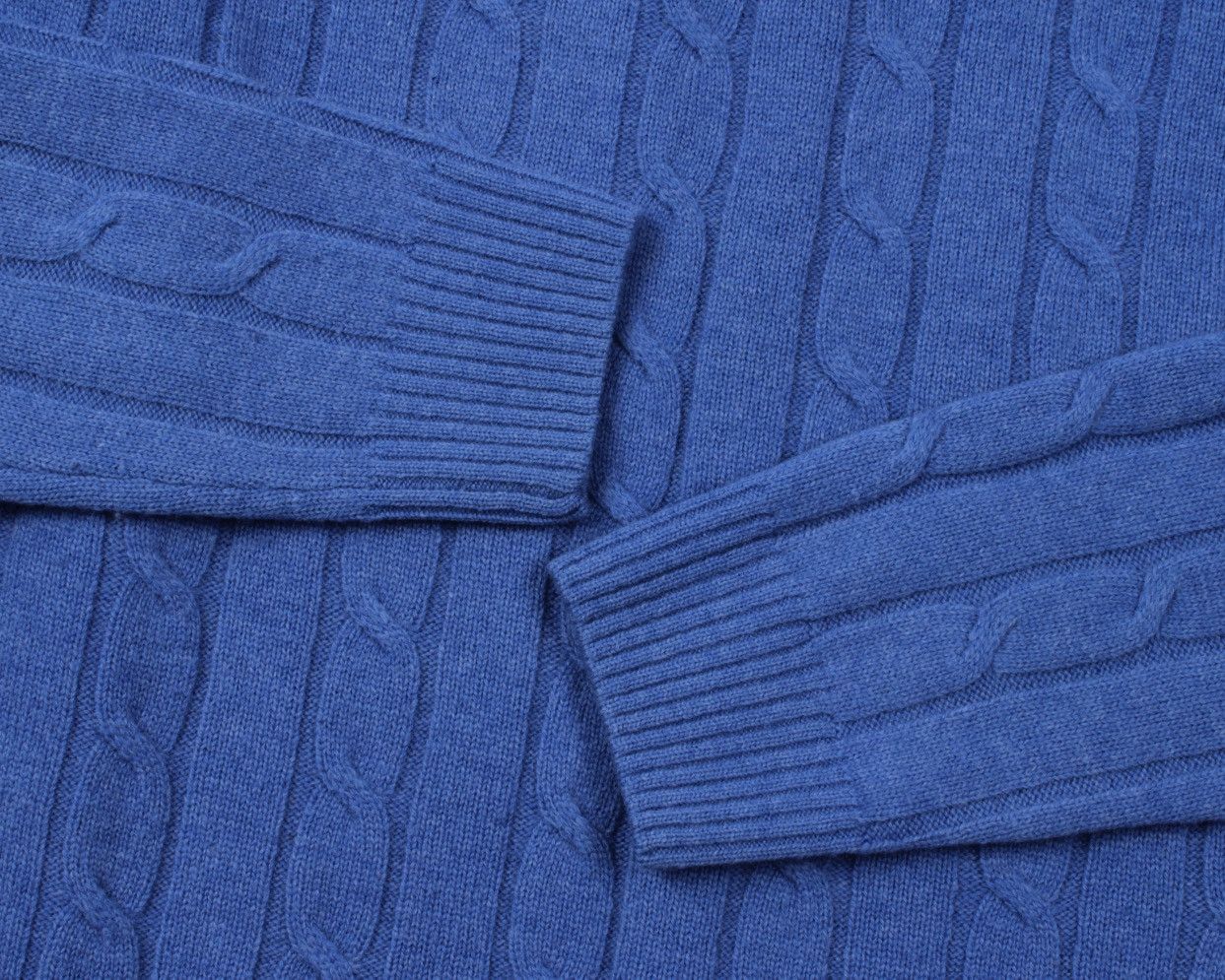 Gant GANT Lambs Wool Cable Knit Blue Button Sweater High Neck Size US M / EU 48-50 / 2 - 9 Thumbnail