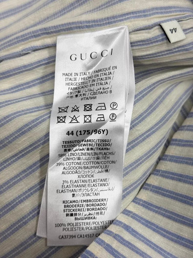 Gucci Gucci Blue and white color-block striped shirt Size M / US 6-8 / IT 42-44 - 5 Thumbnail