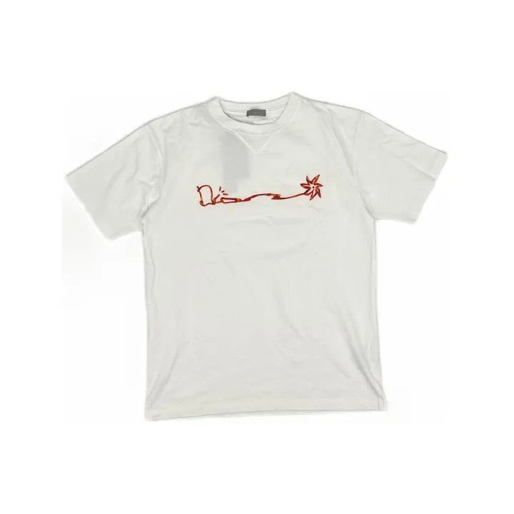 Dior Dior Dior x Travis Scott White Graphic Short Sleeve T-Shir Size US M / EU 48-50 / 2 - 2 Thumbnail