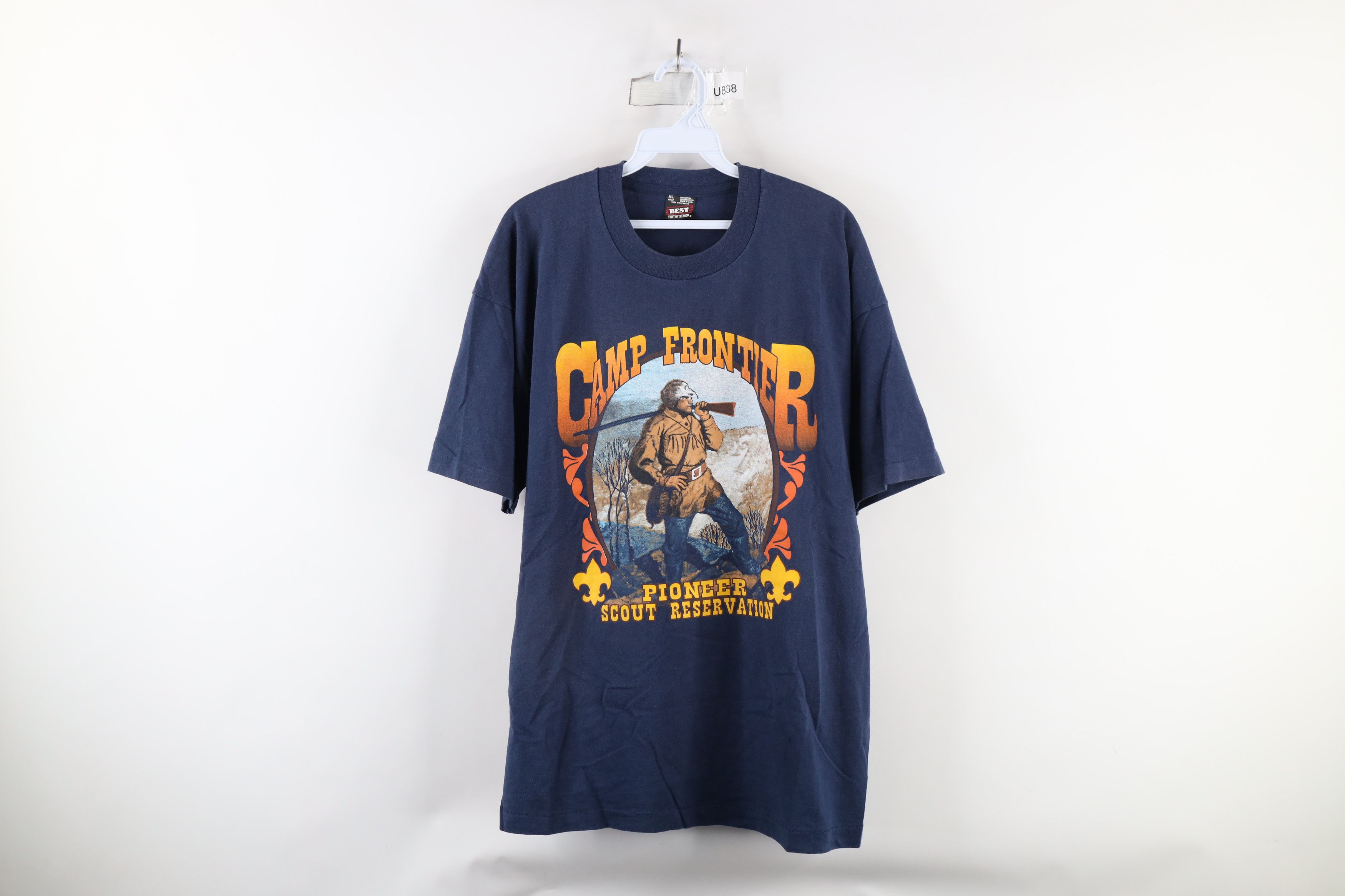 Vintage Vintage 90s America Camp Frontier Pioneer Scout T-Shirt USA Size US XL / EU 56 / 4 - 1 Thumbnail