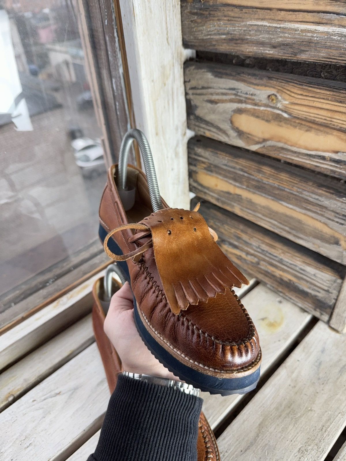 Melvin & Hamilton Luxury Melvin & Hamilton Leather Moccasin Loafers Tan Cognac Size US 7 / EU 40 - 9 Thumbnail