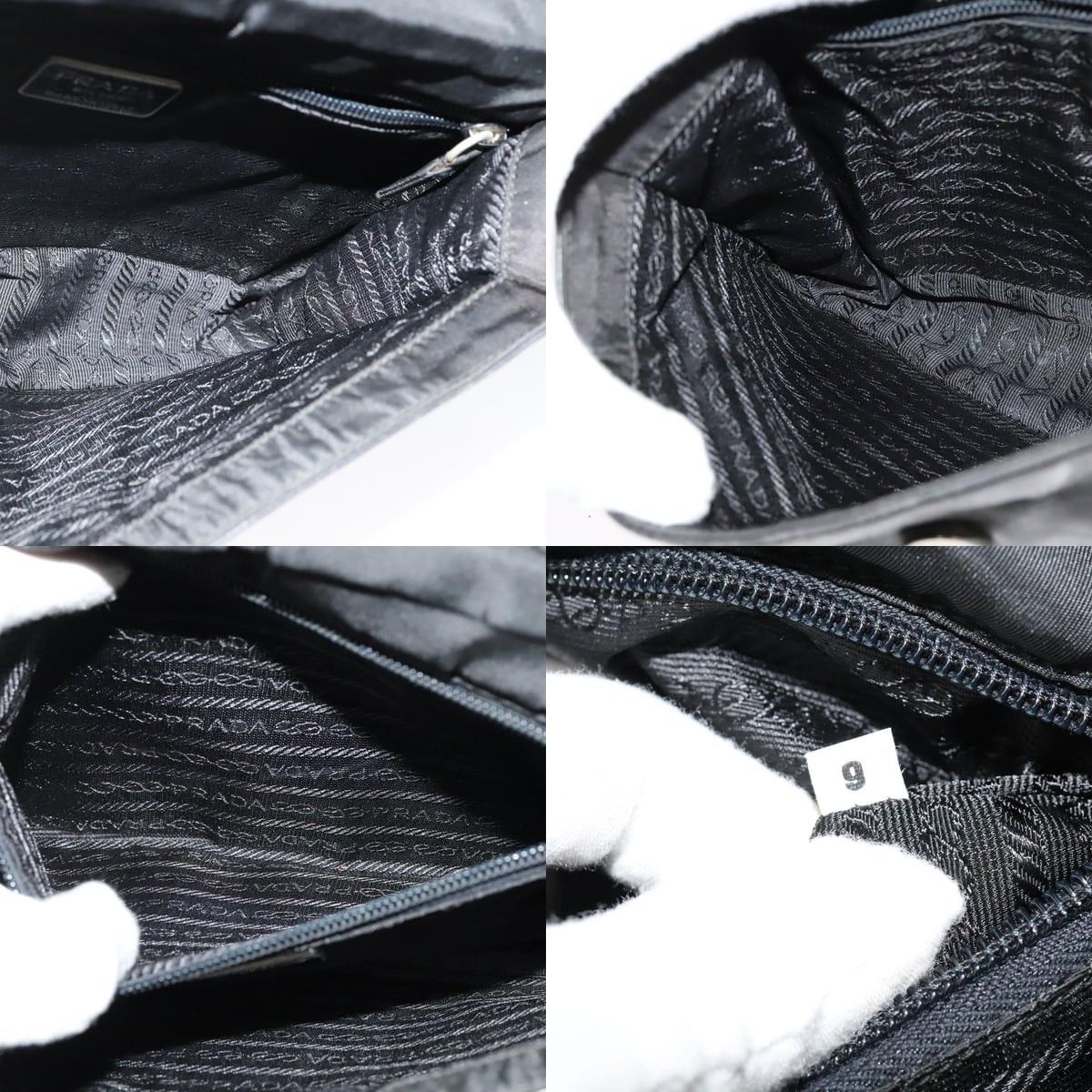 Prada PRADA Shoulder Bag Leather Black Silver Size ONE SIZE - 12 Thumbnail