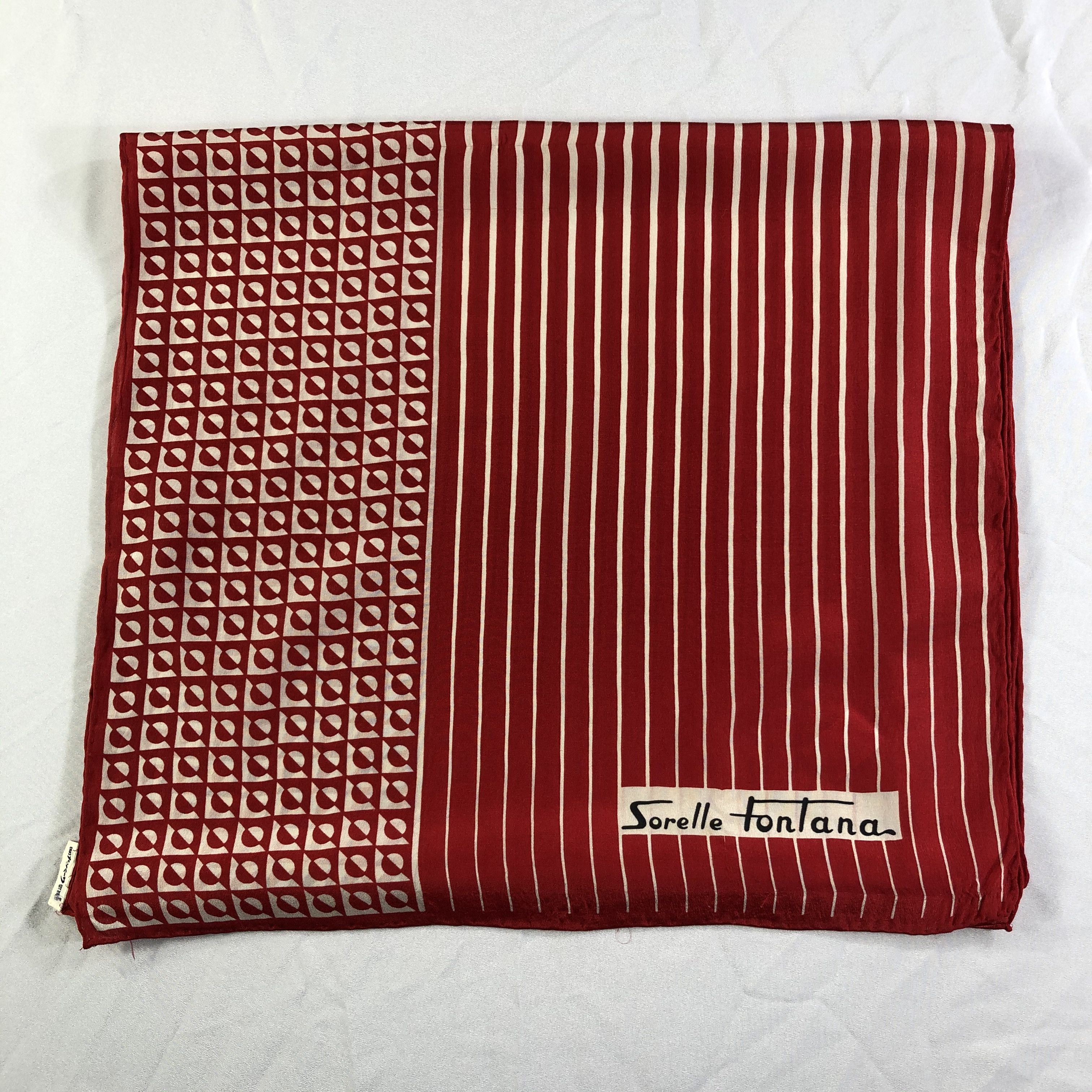 Vintage Vintage Sorelle Fontana Silk Scarf Size ONE SIZE - 2 Thumbnail