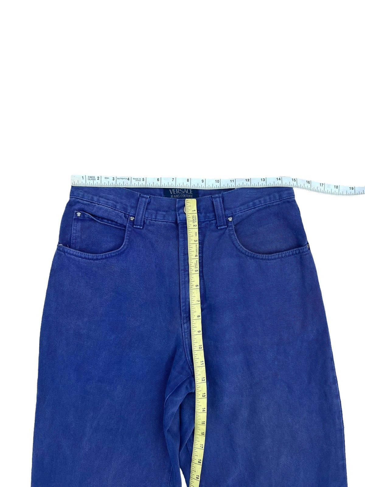 Versace Jeans Couture Vintage Versace Jeans Couture sun Faded Indigo Denim Baggy Size US 29 - 3 Thumbnail