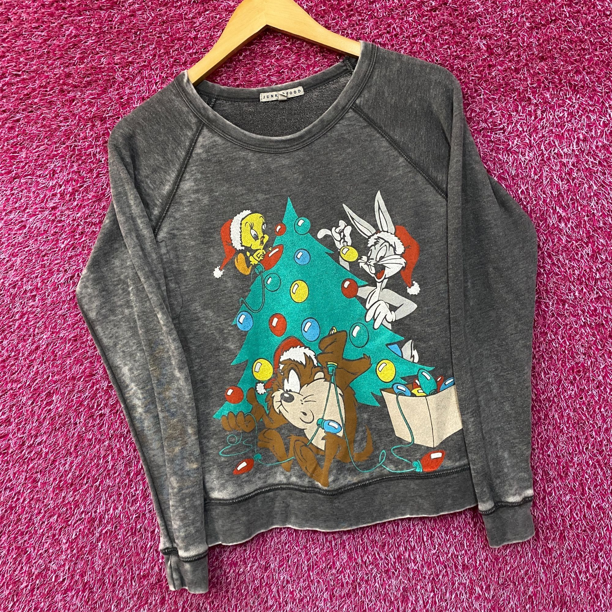 Junk Food Looney Tunes Cartoon Christmas Sweatshirt Extra Small Size US XS / EU 42 / 0 - 3 Thumbnail