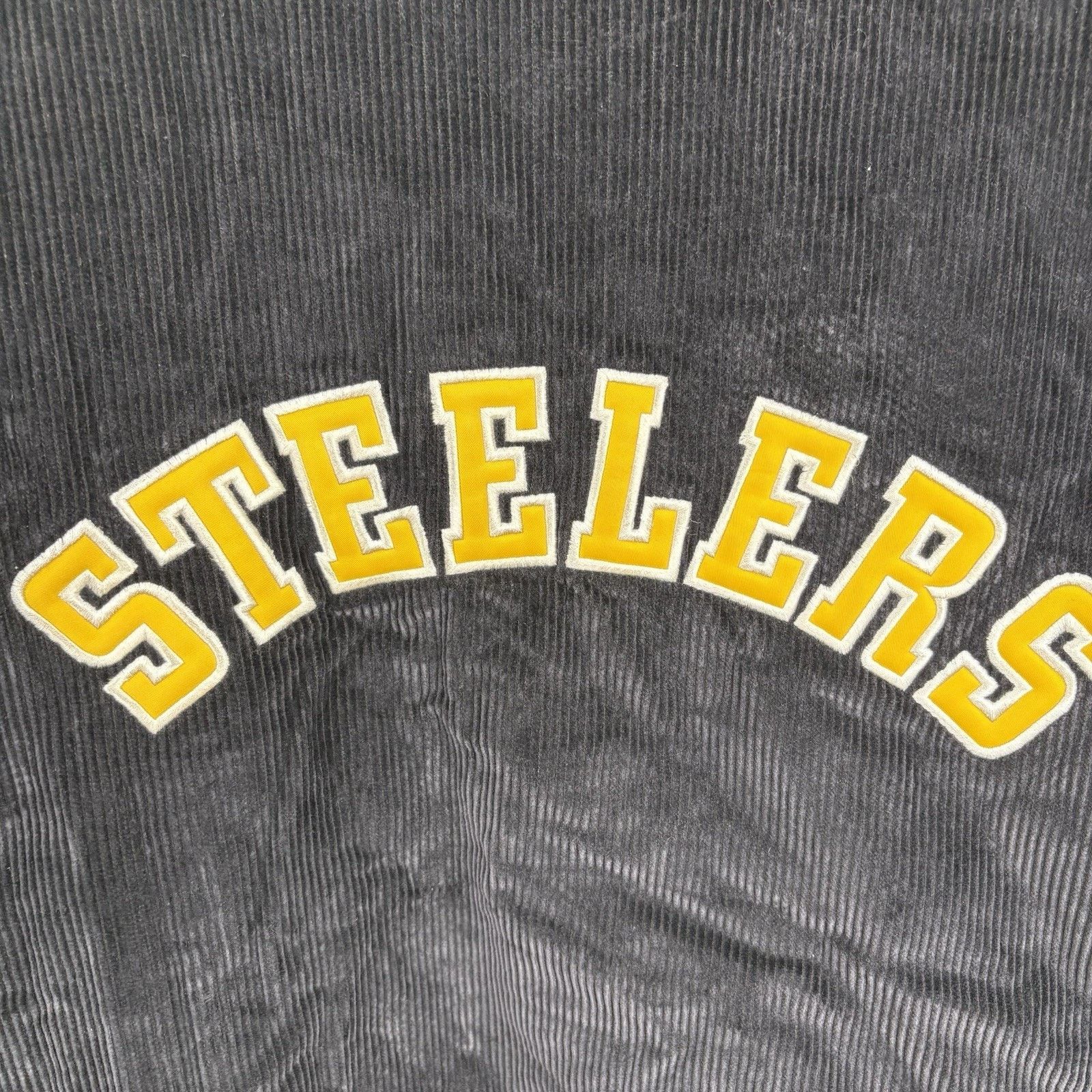 Other Y2K Black Corduroy Pittsburgh Steelers Bomber Size X-Large Size US XL / EU 56 / 4 - 4 Thumbnail