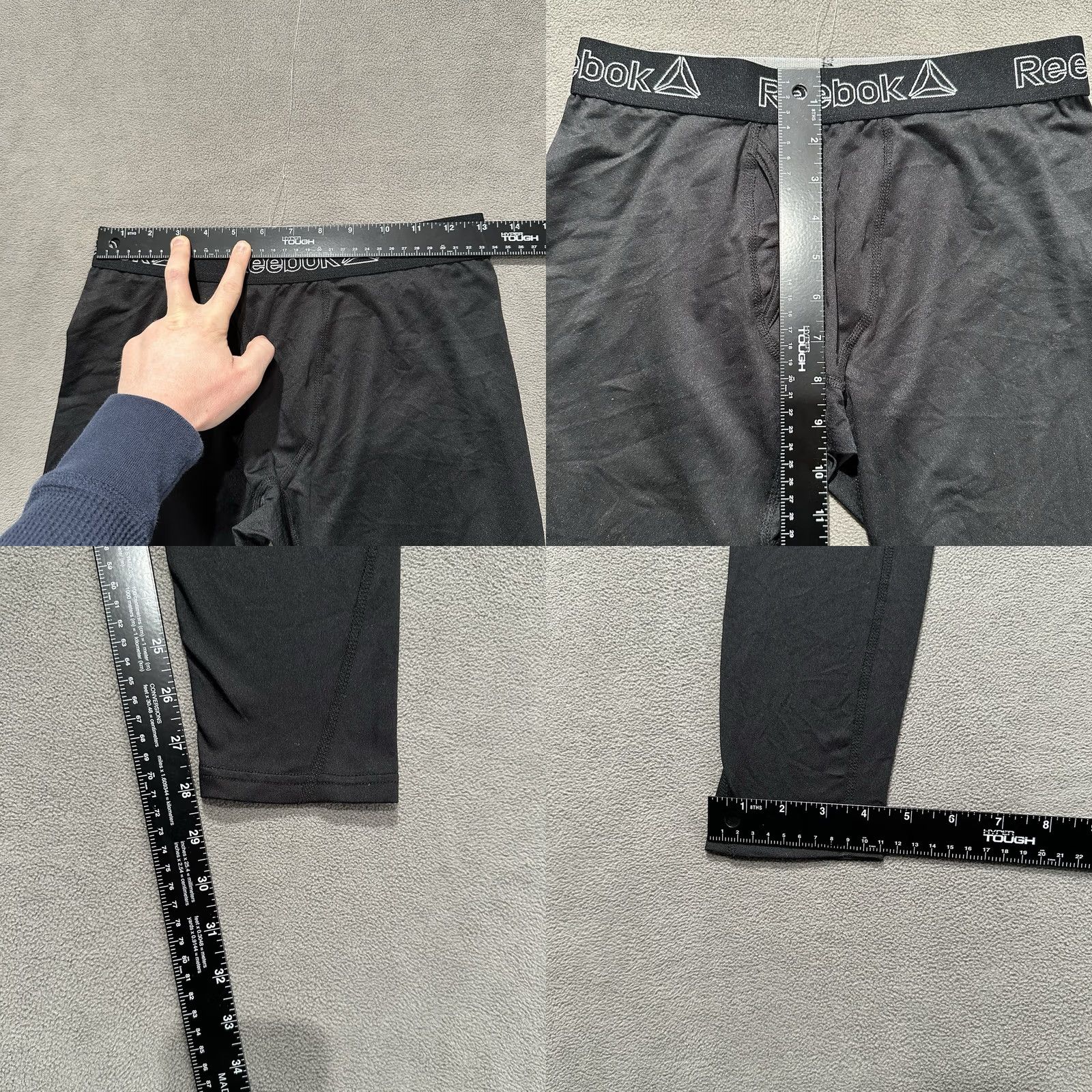 Reebok Reebok Pants Mens Small Black Warm Performance Base Layer Thermal Pro-Series EUC Size US 29 - 8 Thumbnail