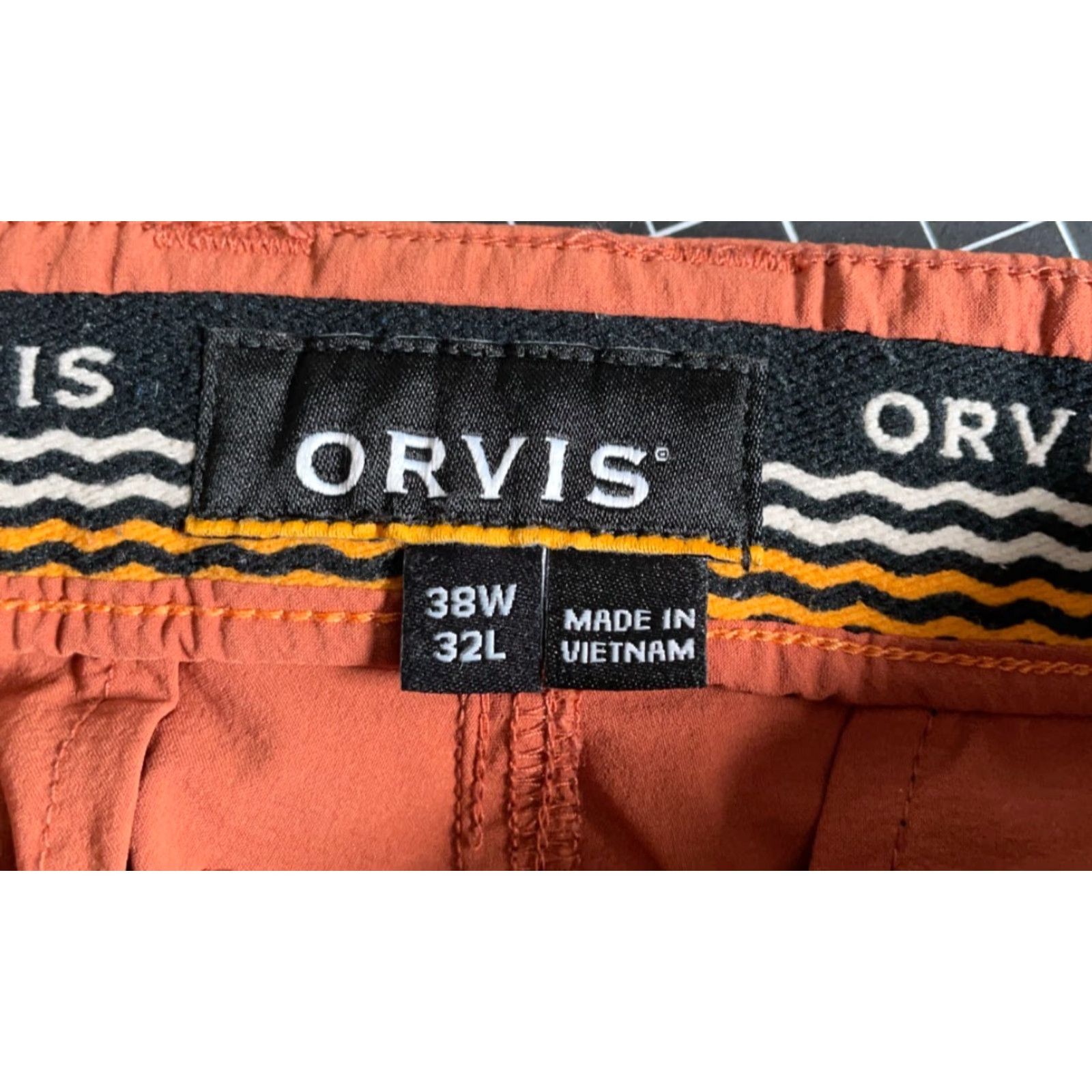 Orvis Orvis Pants Men 38 x 31 Nylon Spandex Burnt Orange Chino Outdoor Lightweight Stretch Straight Converse?. Size US 38 / EU 54 - 3 Thumbnail