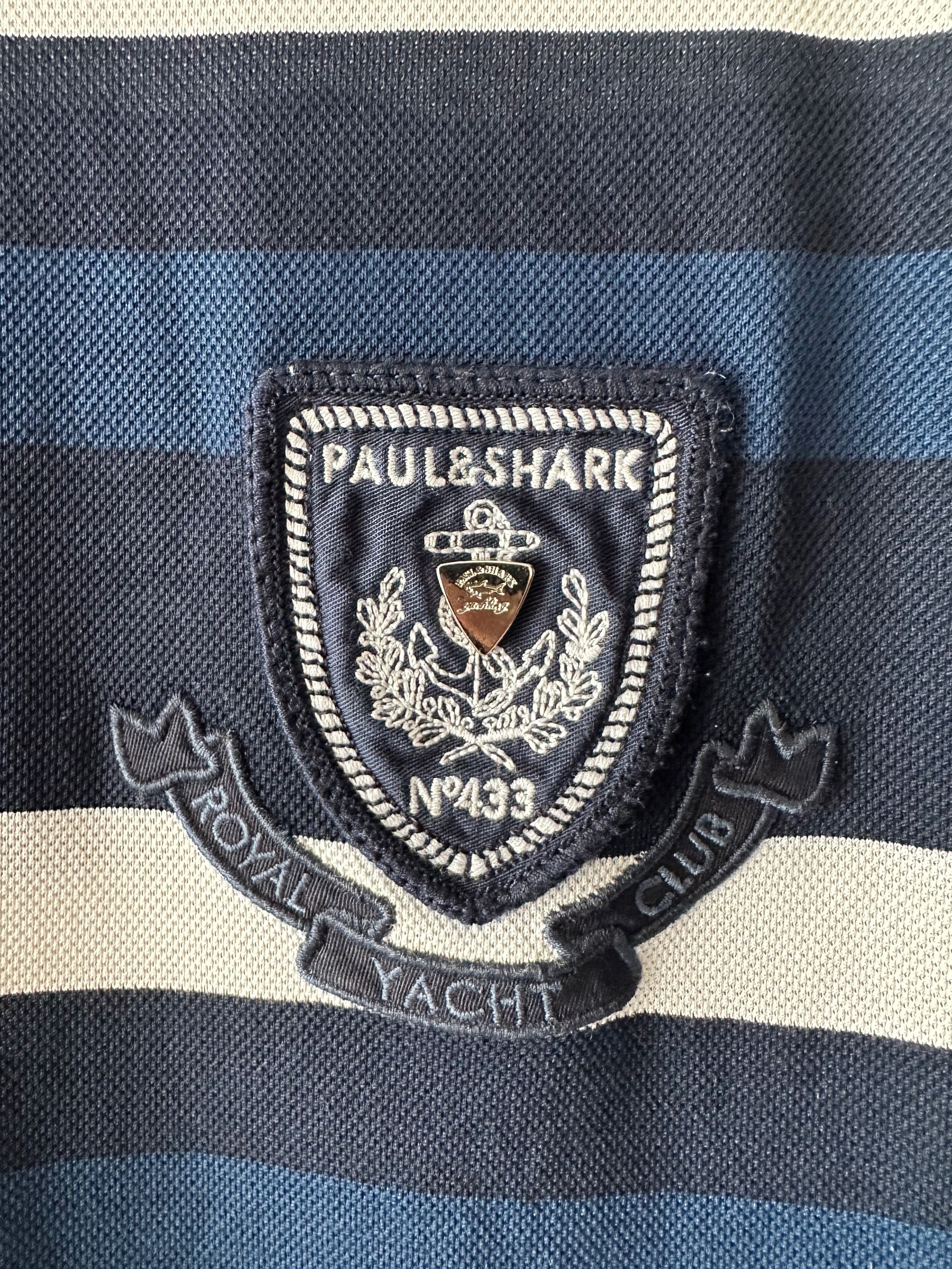 Paul & Shark Paul & Shark striped polo shirt dark blue / white yachting Size US L / EU 52-54 / 3 - 4 Thumbnail