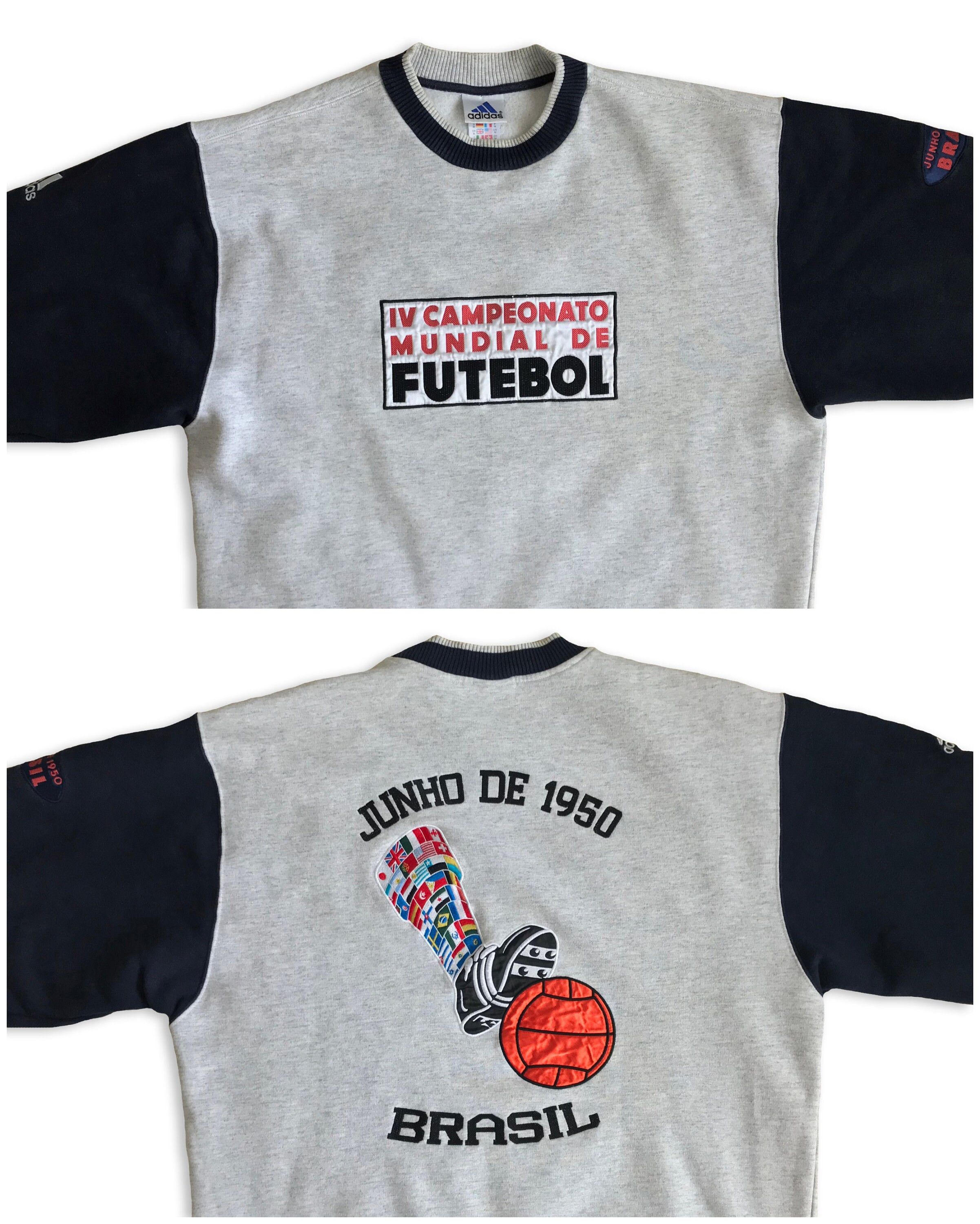 Adidas RARE Vintage 90s 80s ADIDAS Sweatshirt BRASIL1950 Football Size US M / EU 48-50 / 2 - 3 Thumbnail