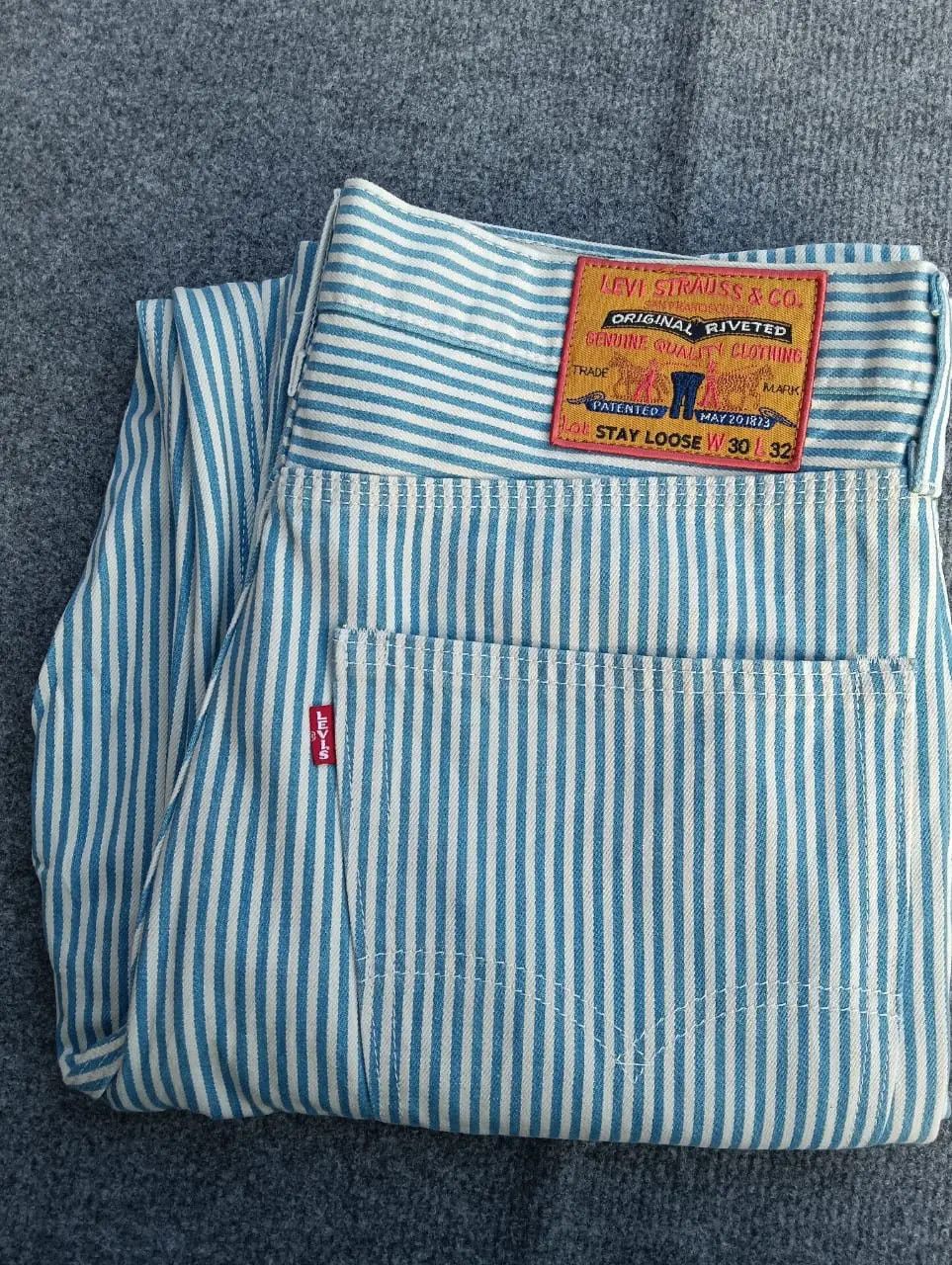 Levi's Levi’s Stay Loose BIG E Carpenter Pants-Hickory Stripe. RARE Size US 31 - 9 Thumbnail