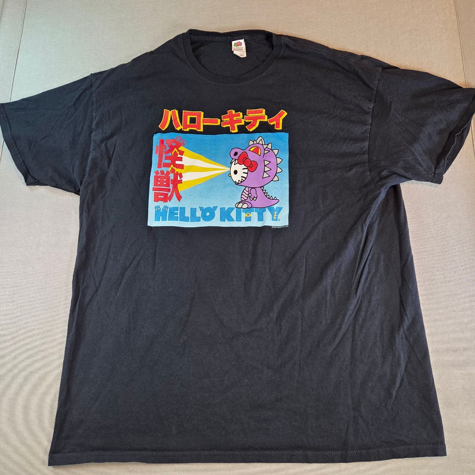 Fruit Of The Loom Hello Kitty Kaiju Monster Tee Sanrio Graphic Black XL 2022 Size US XL / EU 56 / 4 - 1 Thumbnail