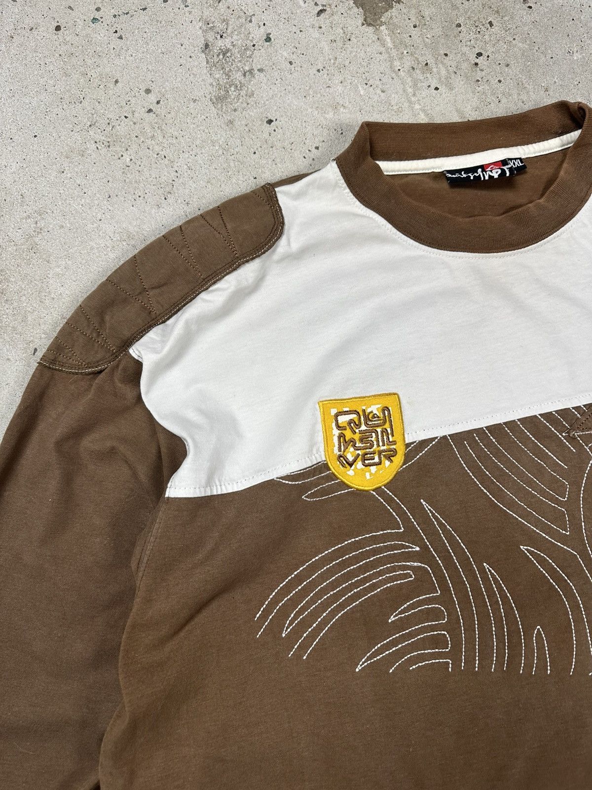 Quiksilver Vintage Y2K Quiksilver Brown Long Sleeve Tee Embroidery Size US XL / EU 56 / 4 - 7 Thumbnail