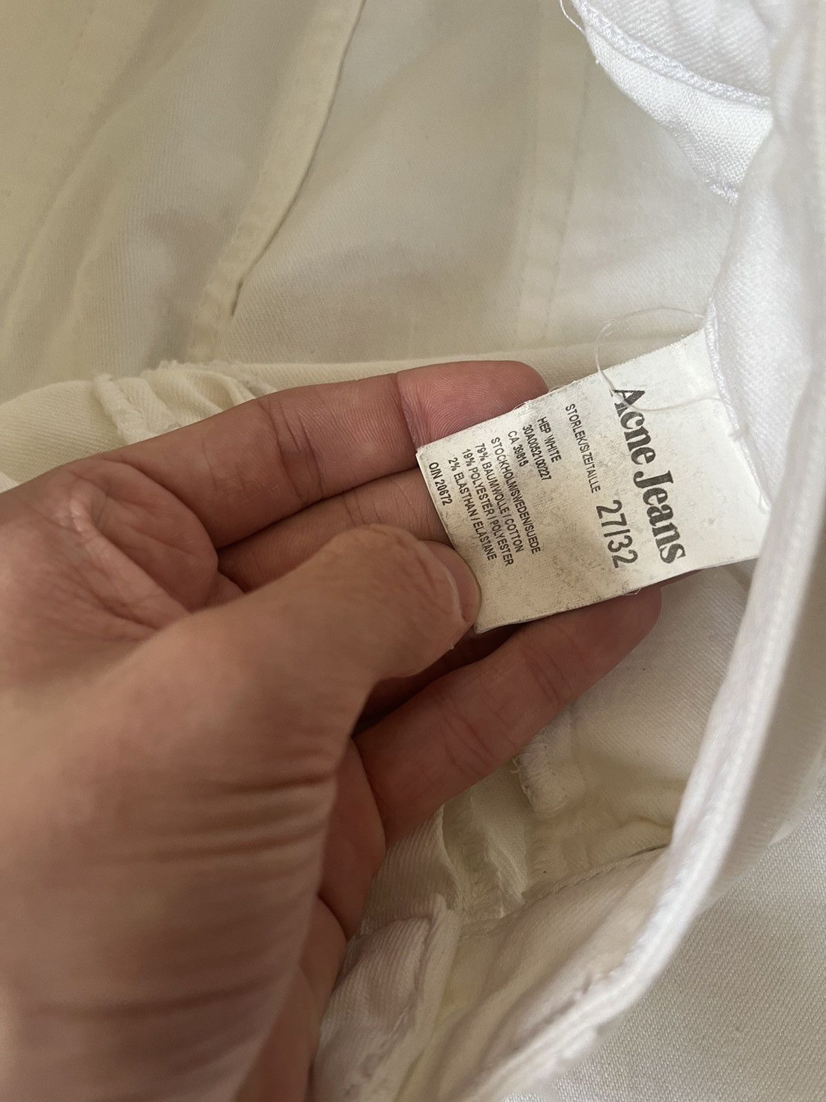 Acne Studios × Vintage Vintage Acne Studios White Denim Jeans Size 27/32 Y2K USA Size 32" / US 10 / IT 46 - 6 Thumbnail