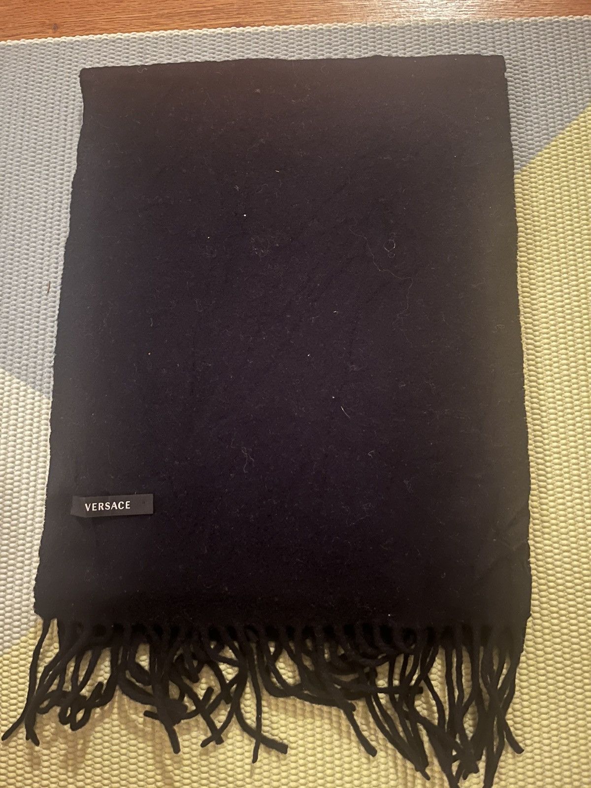 Versace Versace Black Cashmere Scarf Size ONE SIZE - 1 Thumbnail
