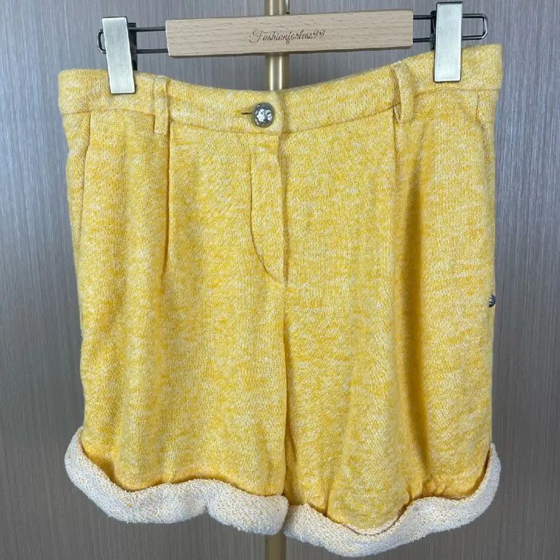 Chanel Chanel Casual Pants in Light Yellow Wool 0089 Size 23" - 1 Thumbnail