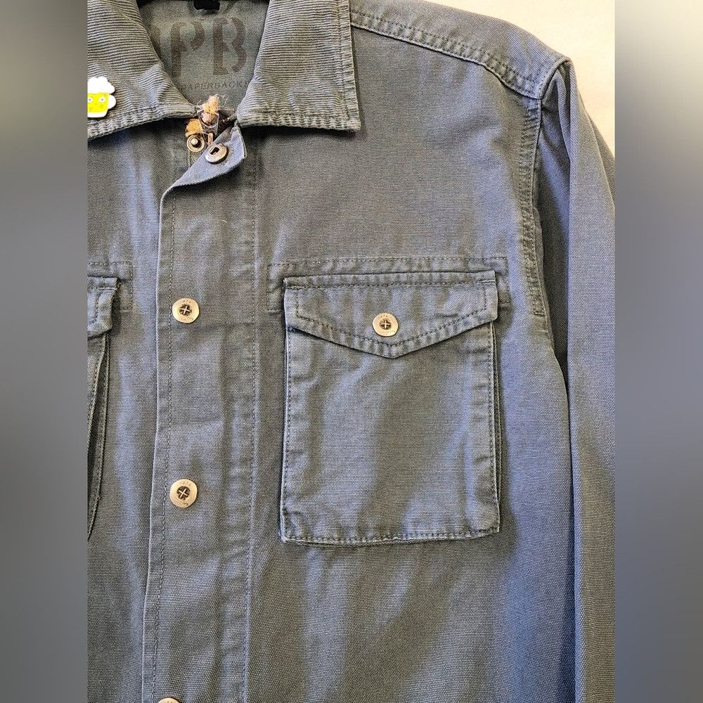 Original Paperbacks OPB Men's Slate Utilitarian Zip/Snap Front Corduroy Collar Size US M / EU 48-50 / 2 - 4 Thumbnail