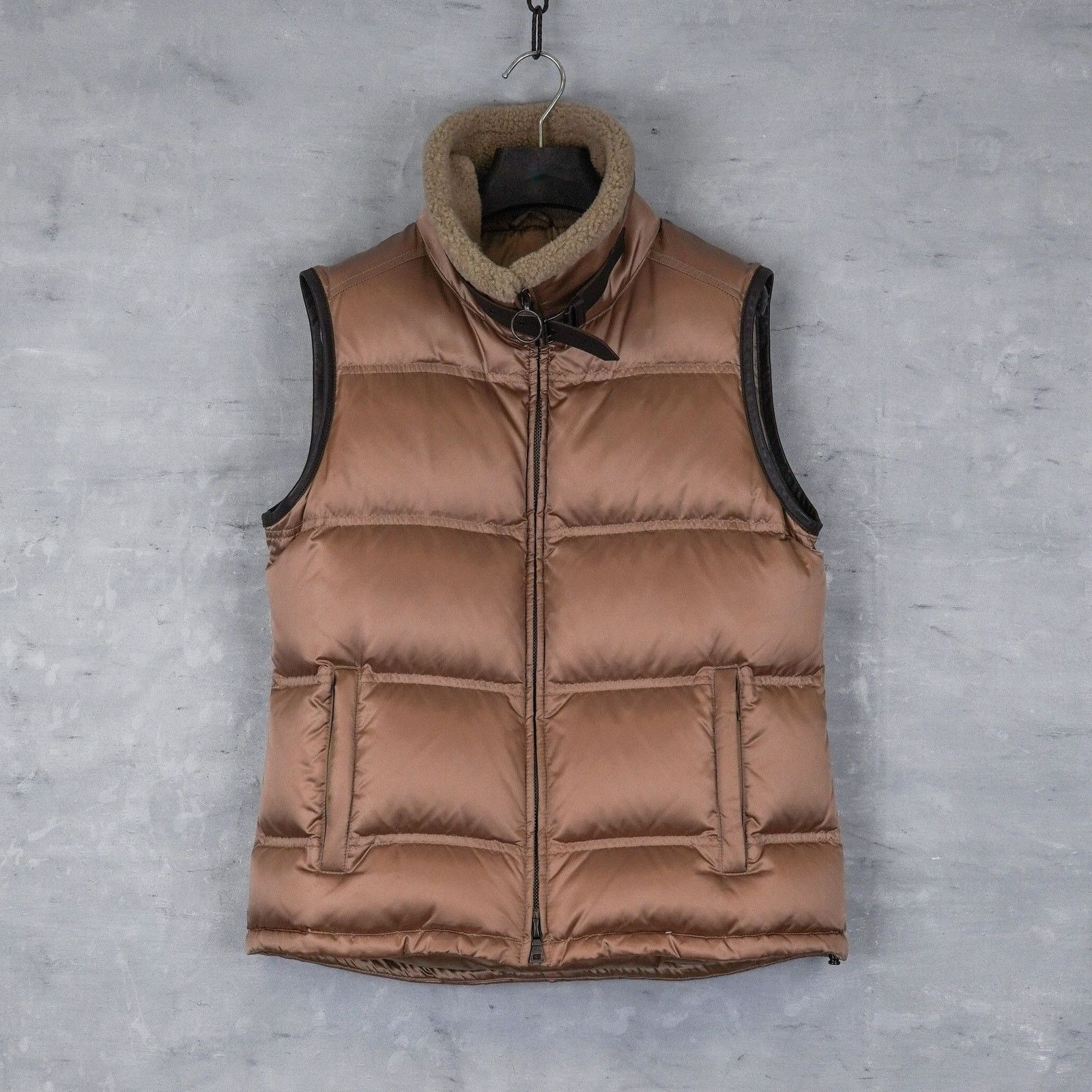 Prada Vintage prada brown nylon womens down puffer vest jacket Size M / US 6-8 / IT 42-44 - 1 Thumbnail