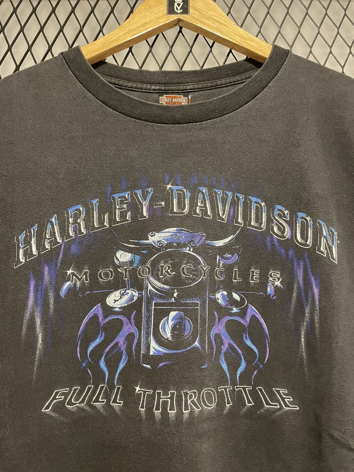 Harley Davidson Vintage 90s Harley Davidson Full Throttle T-Shirt Size US L / EU 52-54 / 3 - 3 Thumbnail