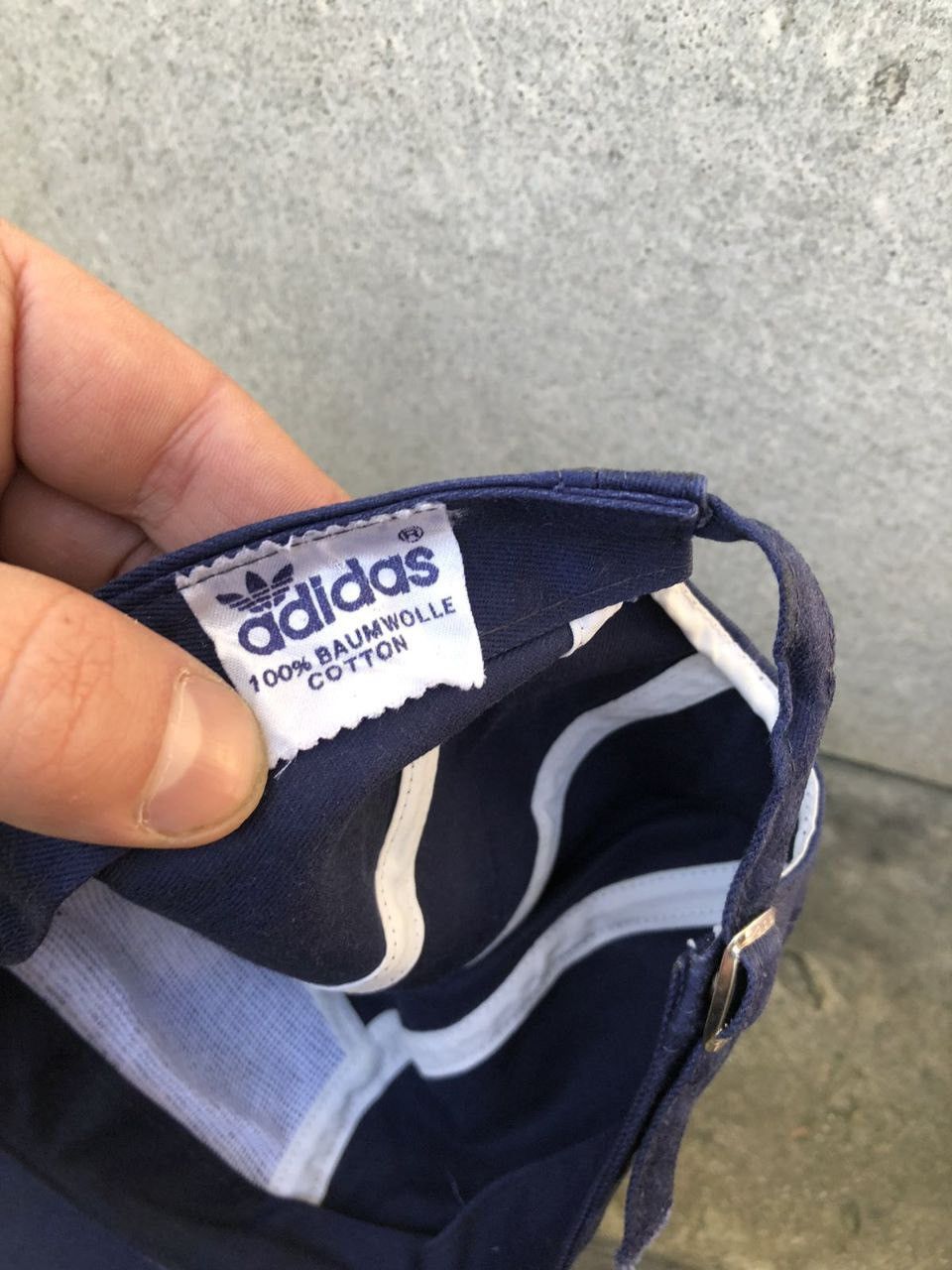 Vintage Adidas vintage navy blue 5 panel cap Size ONE SIZE - 4 Thumbnail