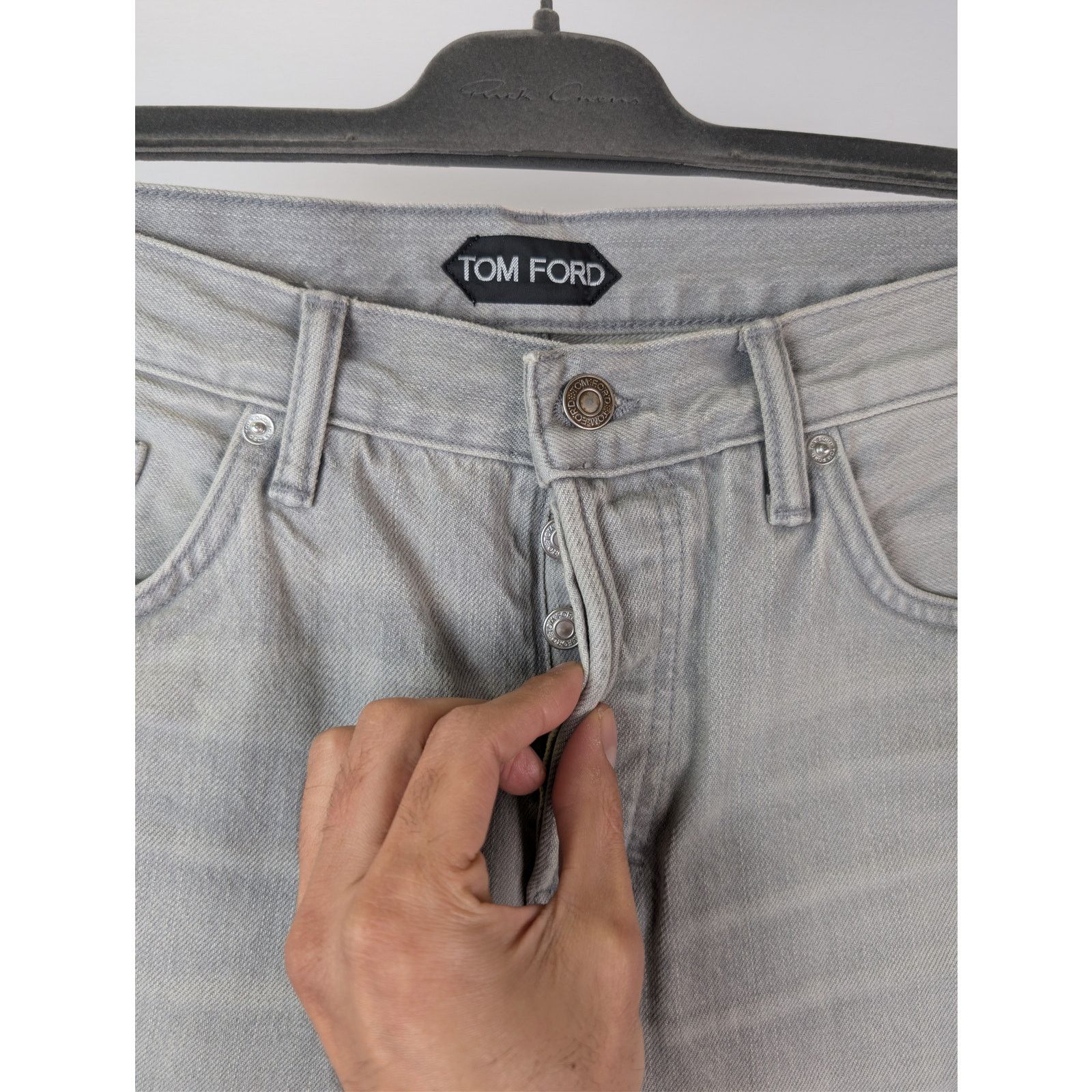 Tom Ford o1rshd1 Slim Fit Denim Jeans in Pale Grey Size US 36 / EU 52 - 7 Thumbnail