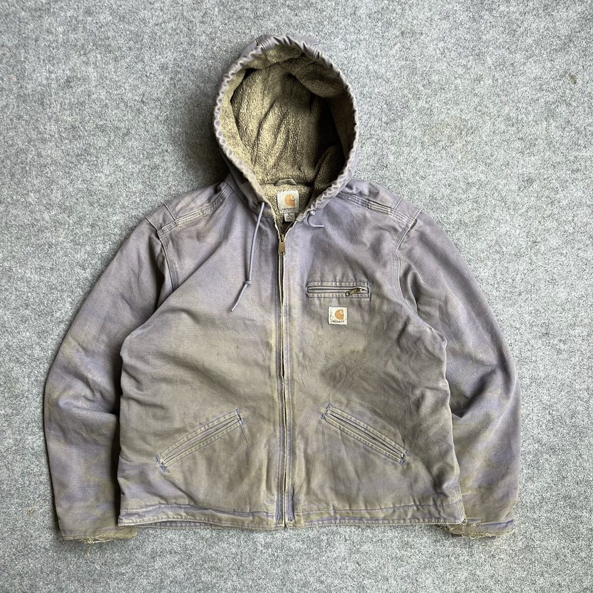 Carhartt × Vintage Vintage Faded Carhartt Detroit Hooded Jacket Size US M / EU 48-50 / 2 - 1 Thumbnail