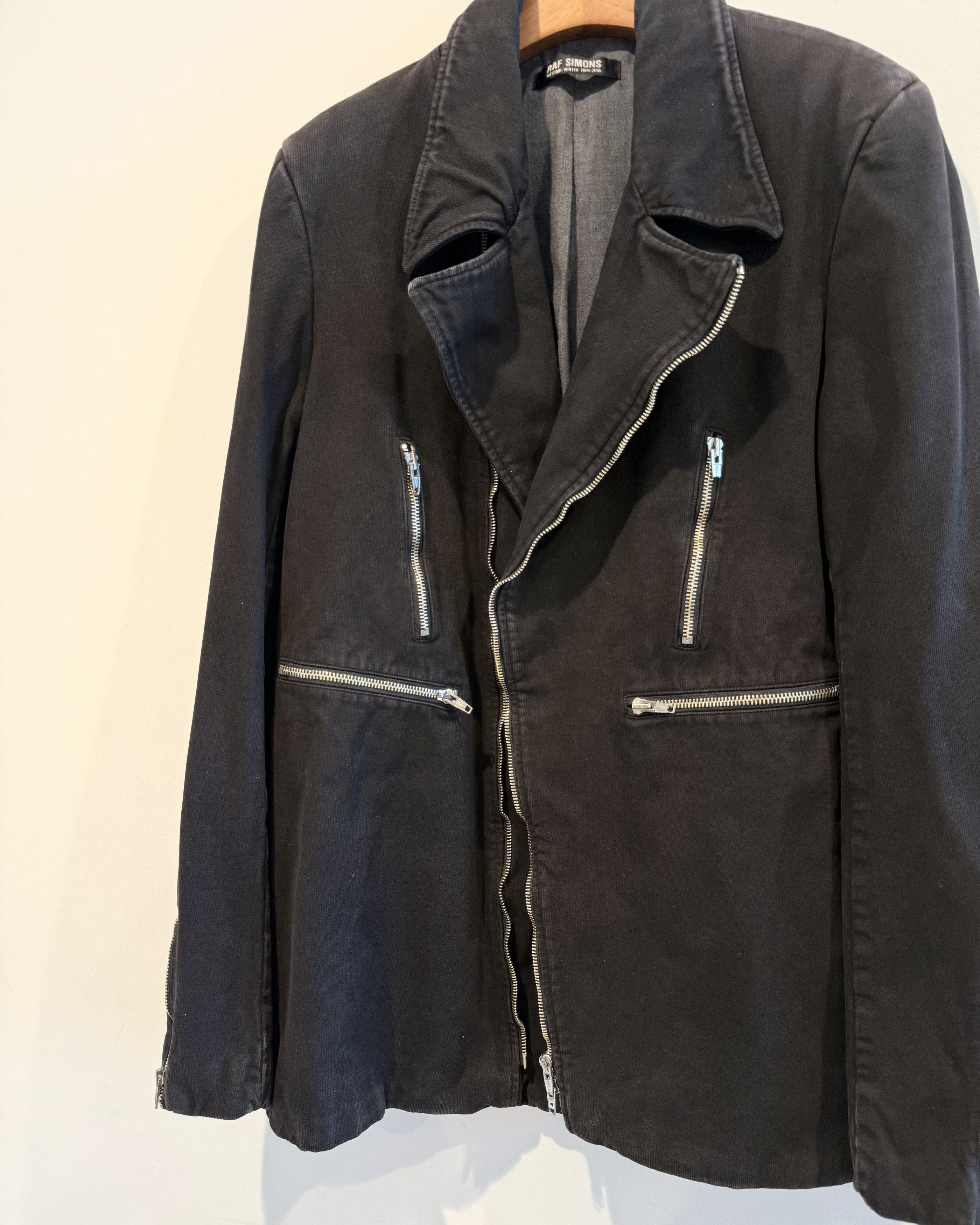 Raf Simons Raf Simons Aw04 Waves' Perfecto Multi Zip Jacket Size 48L - 4 Thumbnail