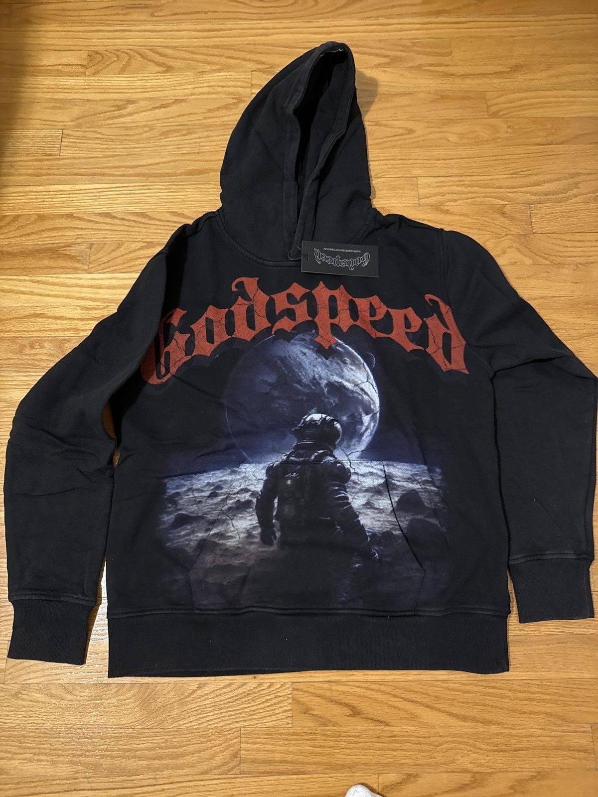 Godspeed Godspeed No Looking Back Hoodie Sweatshirt Red Black 