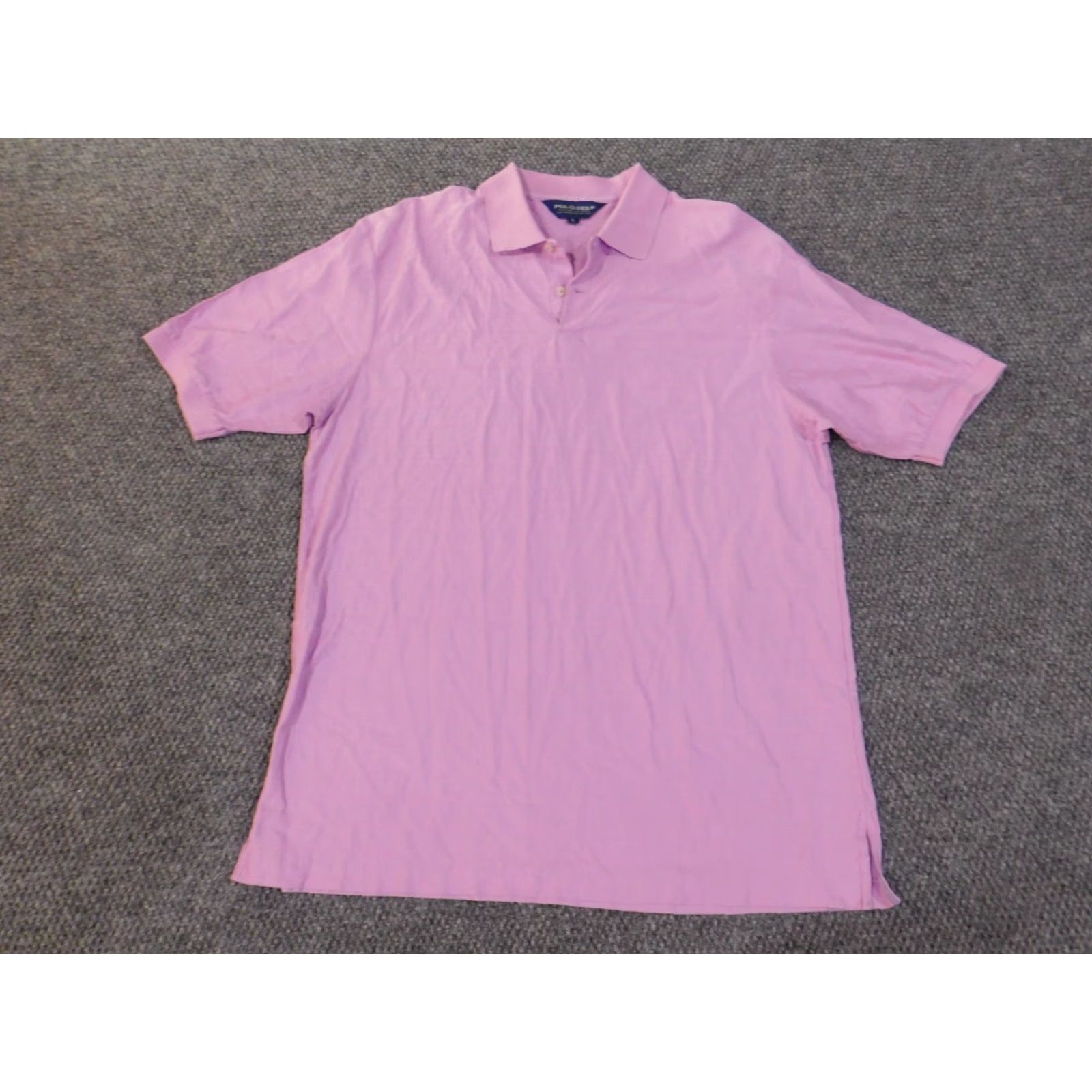 Ralph Lauren Ralph Lauren Polo Shirt Mens Large Purple Pony Logo Classic Cotton Knit Short Sleeve Polo Collared Casual All Seasons Golf Size US L / EU 52-54 / 3 - 3 Thumbnail